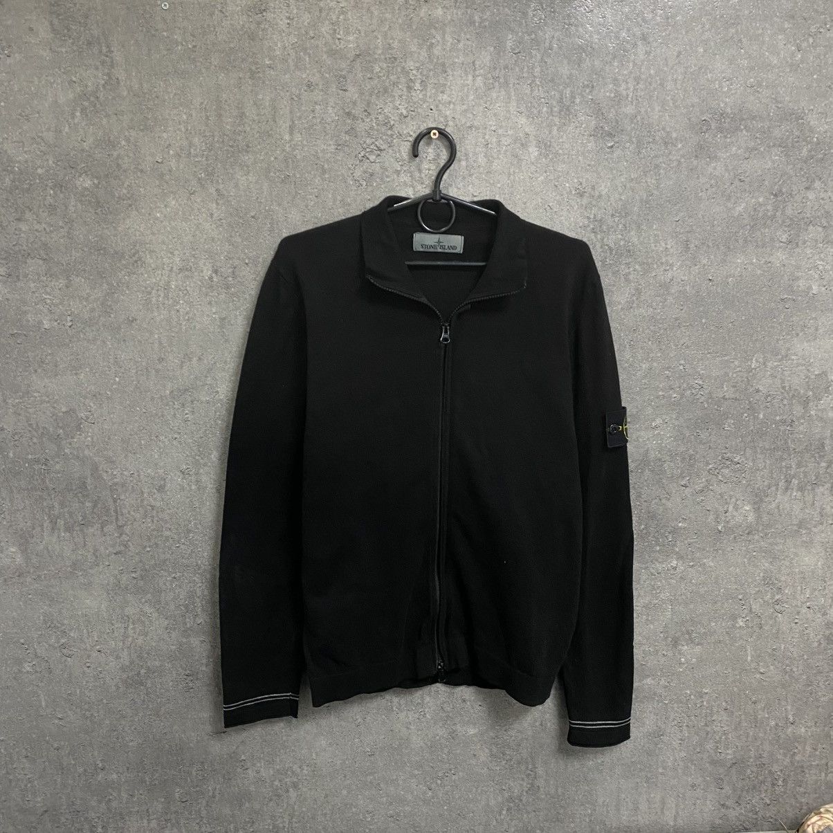 Rare Vintage Stone Island Full Zip Up Sweater Knitting 90s