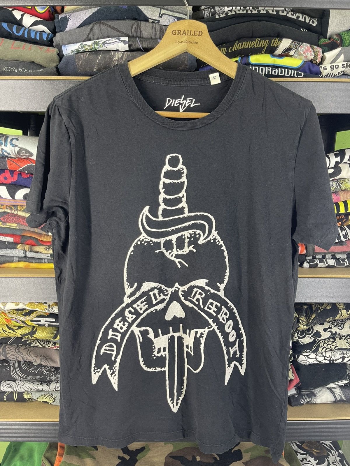 Diesel Vintage Diesel Reboot Photoprint Skull Shirt Tee Size US M / EU 48-50 / 2 - 1 Thumbnail