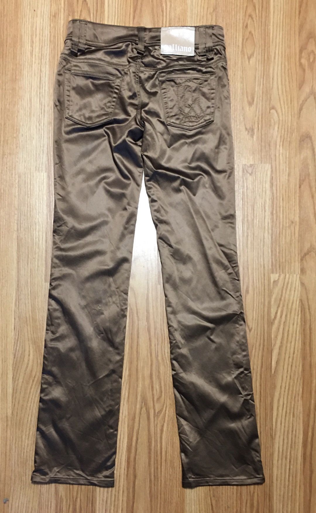John Galliano John Galliano Nylon Bronze Metal Trousers Pants Size 28 EU42 Size 28" / US 6 / IT 42 - 6 Thumbnail