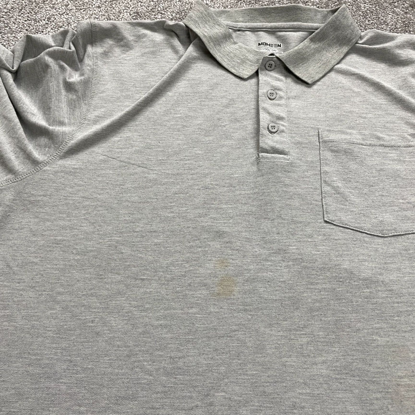 Vintage Moheen Cool Dri Polo Shirt Mens 2XL Gray Long Sleeve Collared Casual Pocket Top Size US XXL / EU 58 / 5 - 4 Thumbnail