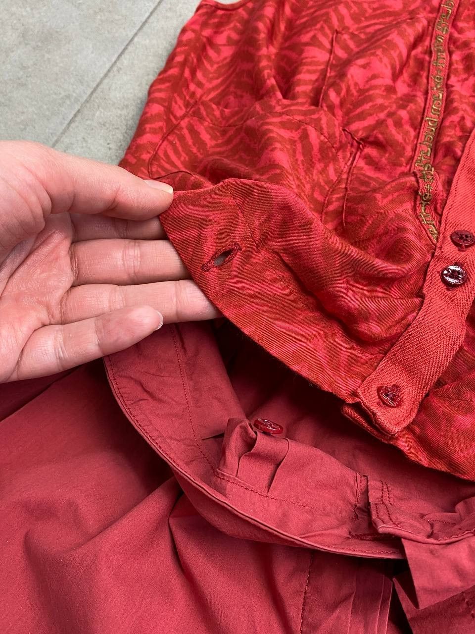 Marithe + Francois Girbaud Marithe + Francois Girbaud Vestsareety Gibrid Blouse Dress Size S / US 4 / IT 40 - 17 Thumbnail