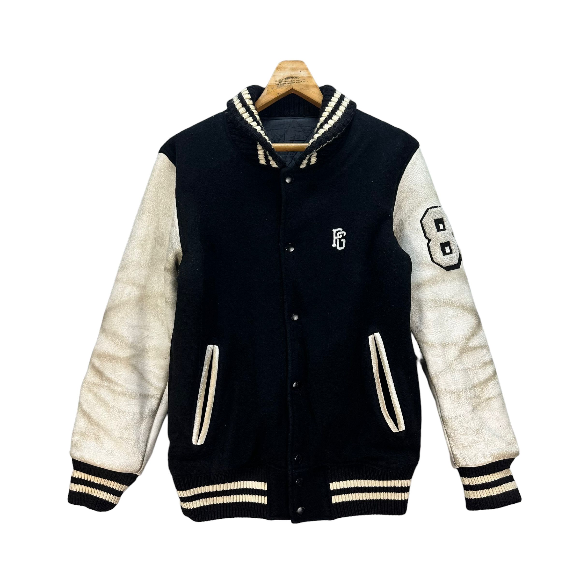 Japanese Brand PEARLY GATES WOOL LEATHER VARSITY JACKET #8180-209 Size US M / EU 48-50 / 2 - 4 Thumbnail