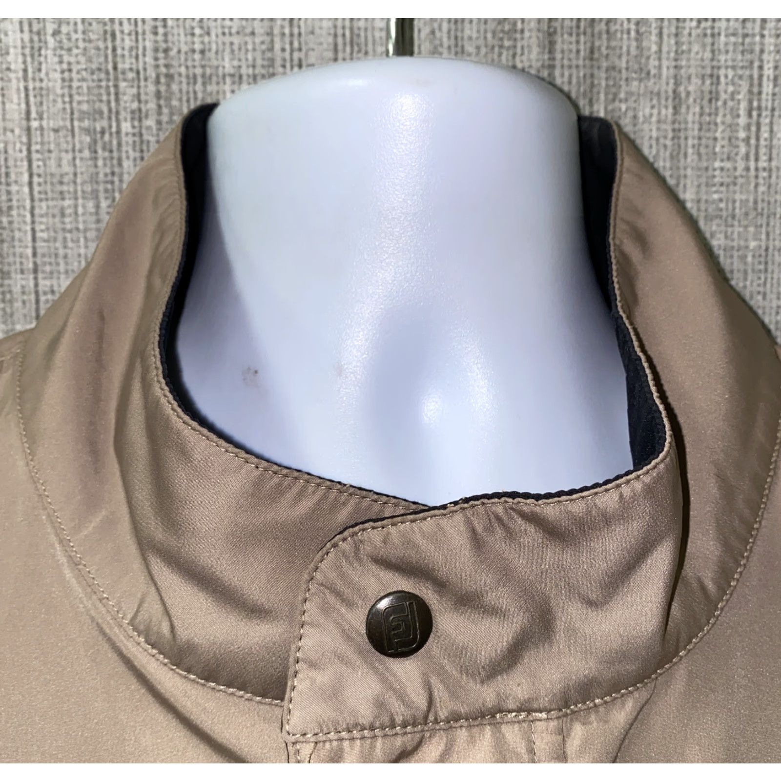 Footjoy FootJoy Jacket 1/2 Zip Golf Mens XL Beige Dryjoys Polyester Regular Size Type Size US XL / EU 56 / 4 - 3 Thumbnail