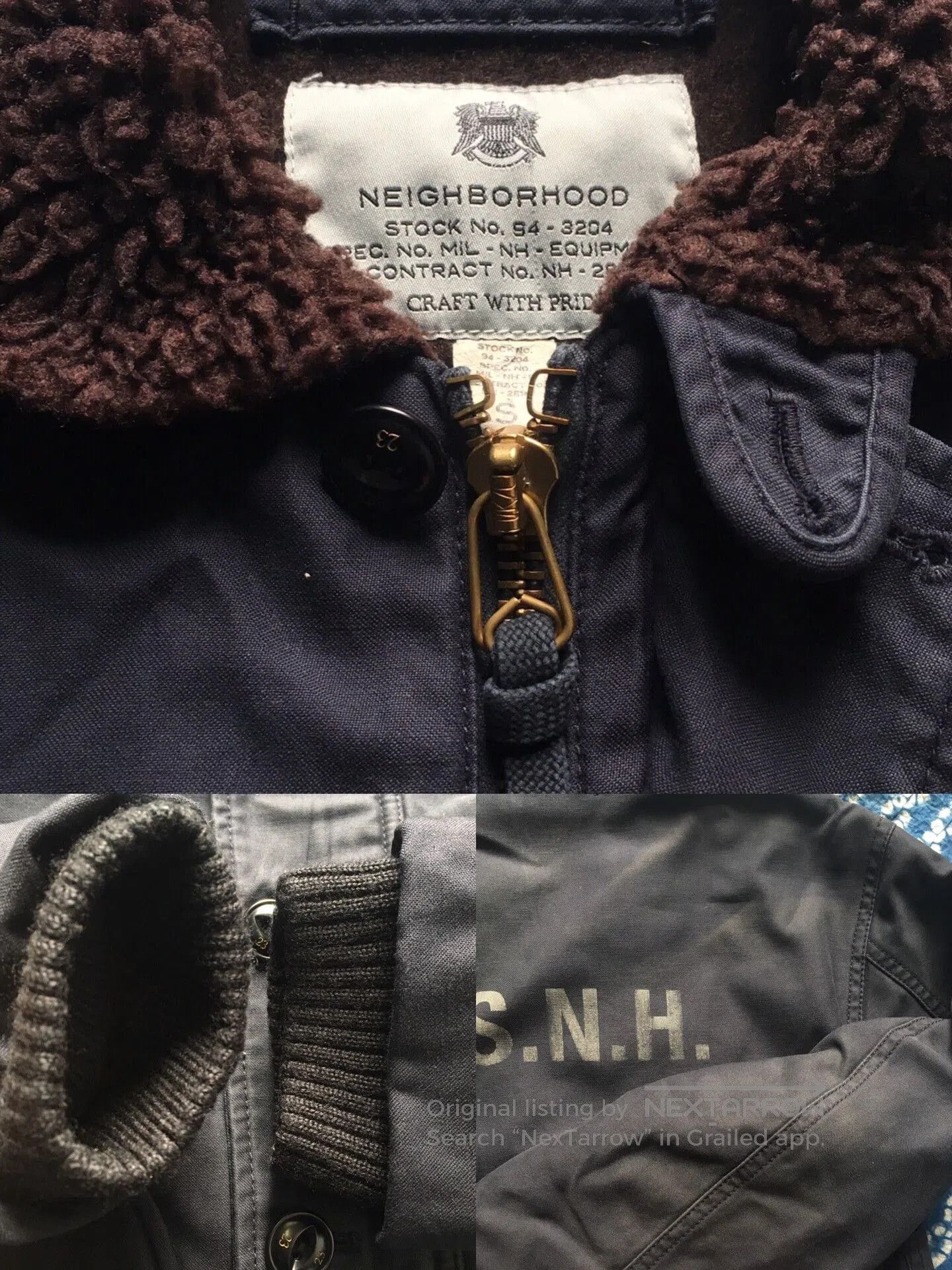 Neighborhood Neighborhood N1 Cotton Jacket in Deep Blue. Size US S / EU 44-46 / 1 - 3 Thumbnail