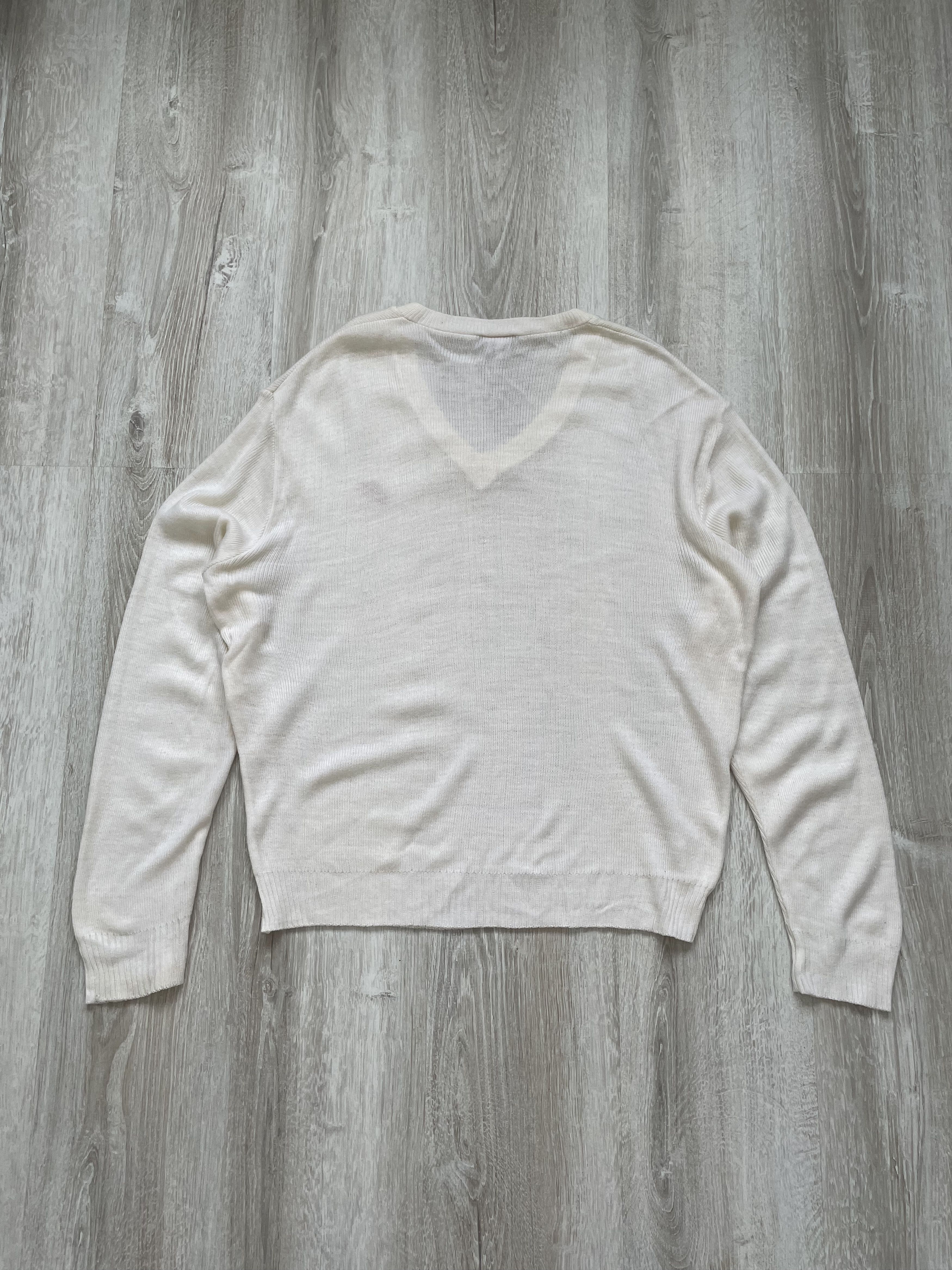 Vintage Vintage 90s Nike Sweater Swoosh V Neck Knitwear Rare Size US XL / EU 56 / 4 - 4 Thumbnail