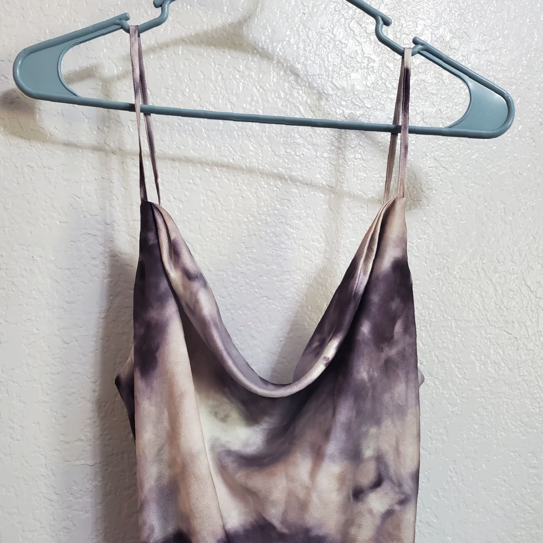 superdown VINTAGE Superdown Revolve Krystal Slit Maxi Dress Women S Grey Tie Dye Sleeveless Slip Size S / US 4 / IT 40 - 6 Thumbnail