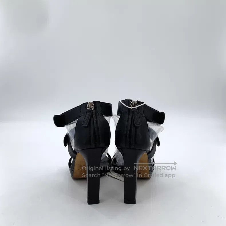 Gucci Gucci Black strap leather high-heeled sandals Size US 4 / IT 34 - 4 Thumbnail