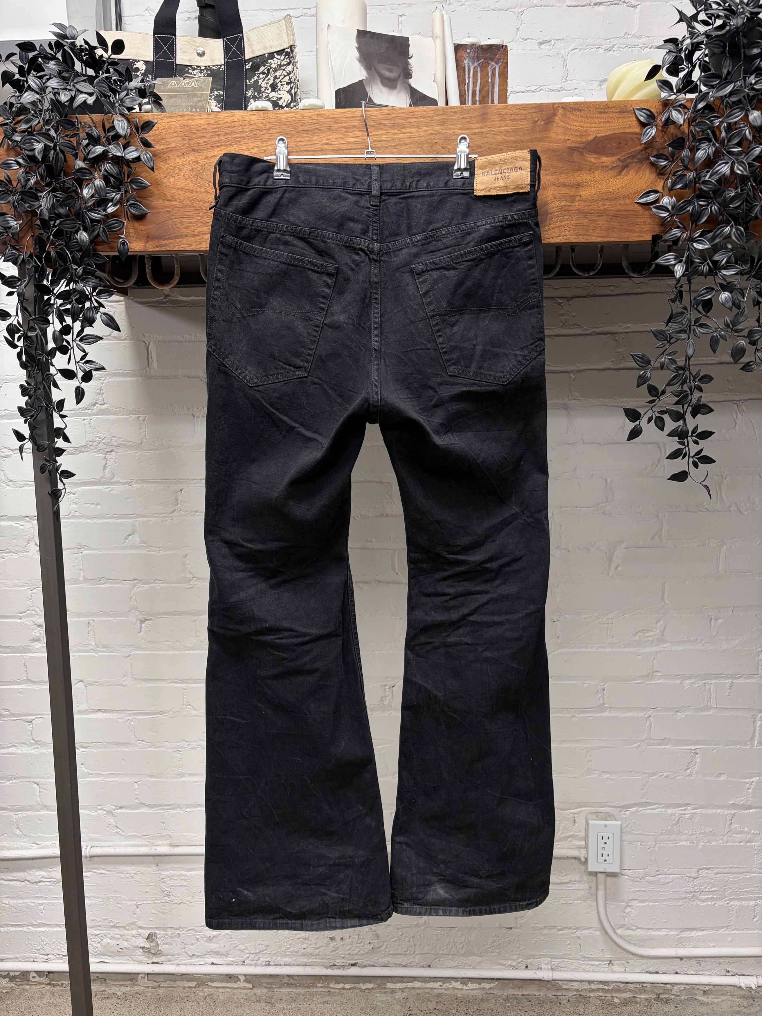 Balenciaga 2023 Balenciaga Flared Leg Black Bootcut Denim Size US 34 / EU 50 - 4 Thumbnail