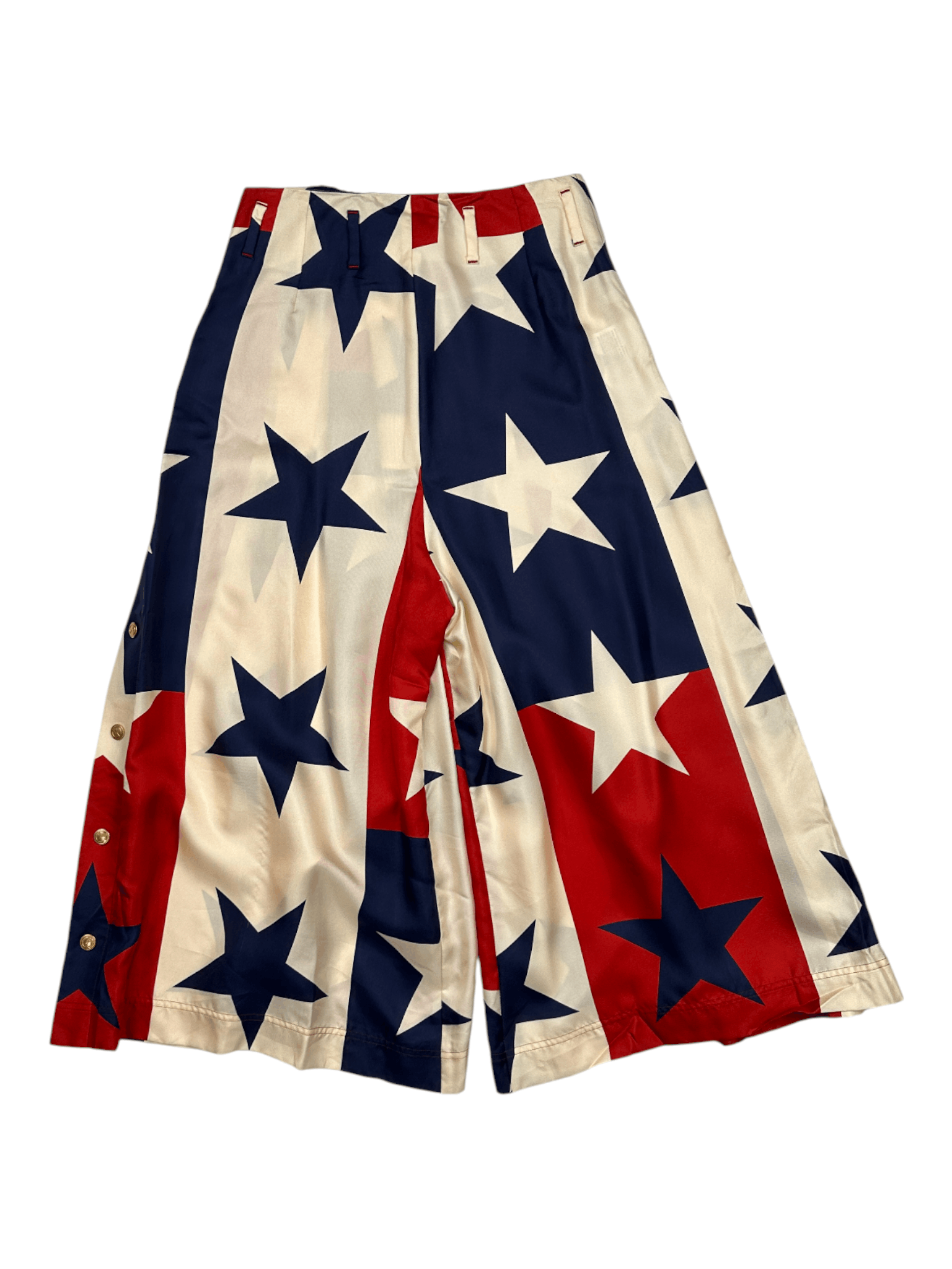Gucci Gucci Multicolor Star Pattern Pleated Culottes Size 26" / US 2 / IT 38 - 2 Thumbnail