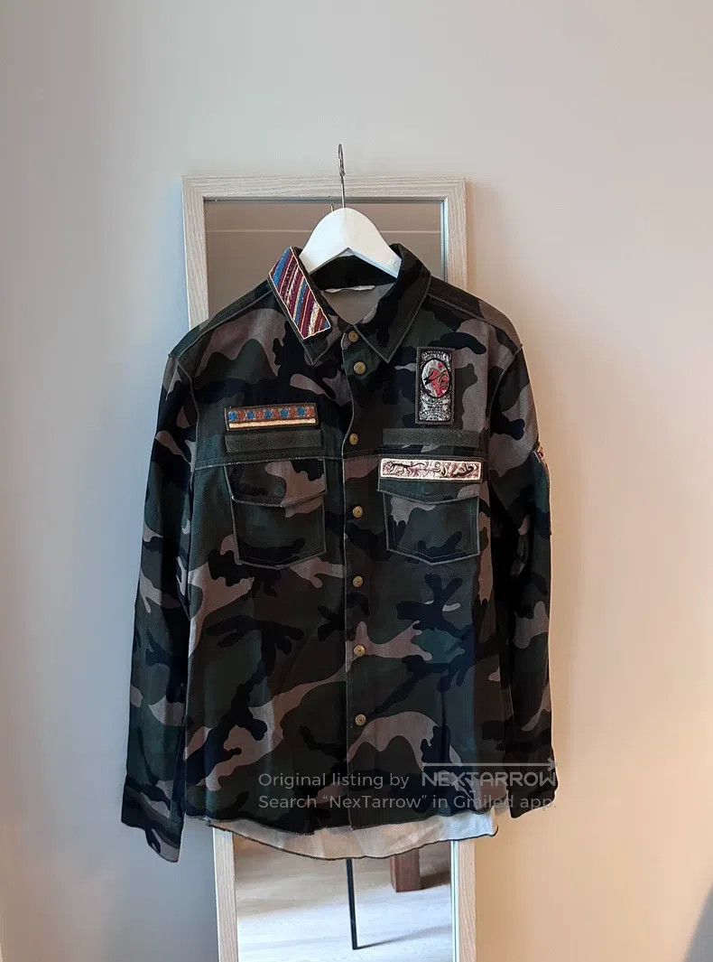 Valentino Valentino Heavy embroidered camouflage jacket shirt Size US M / EU 48-50 / 2 - 1 Thumbnail