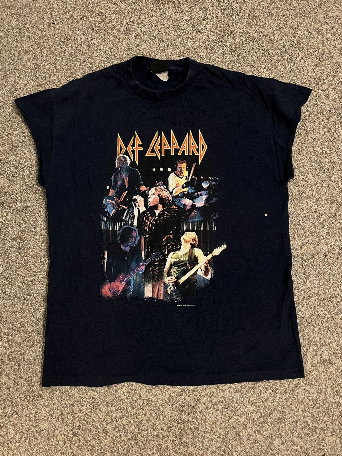 Image of 2000 Def Leppard Euphoria Tour T-Shirt in Navy, Men's (Size XL)