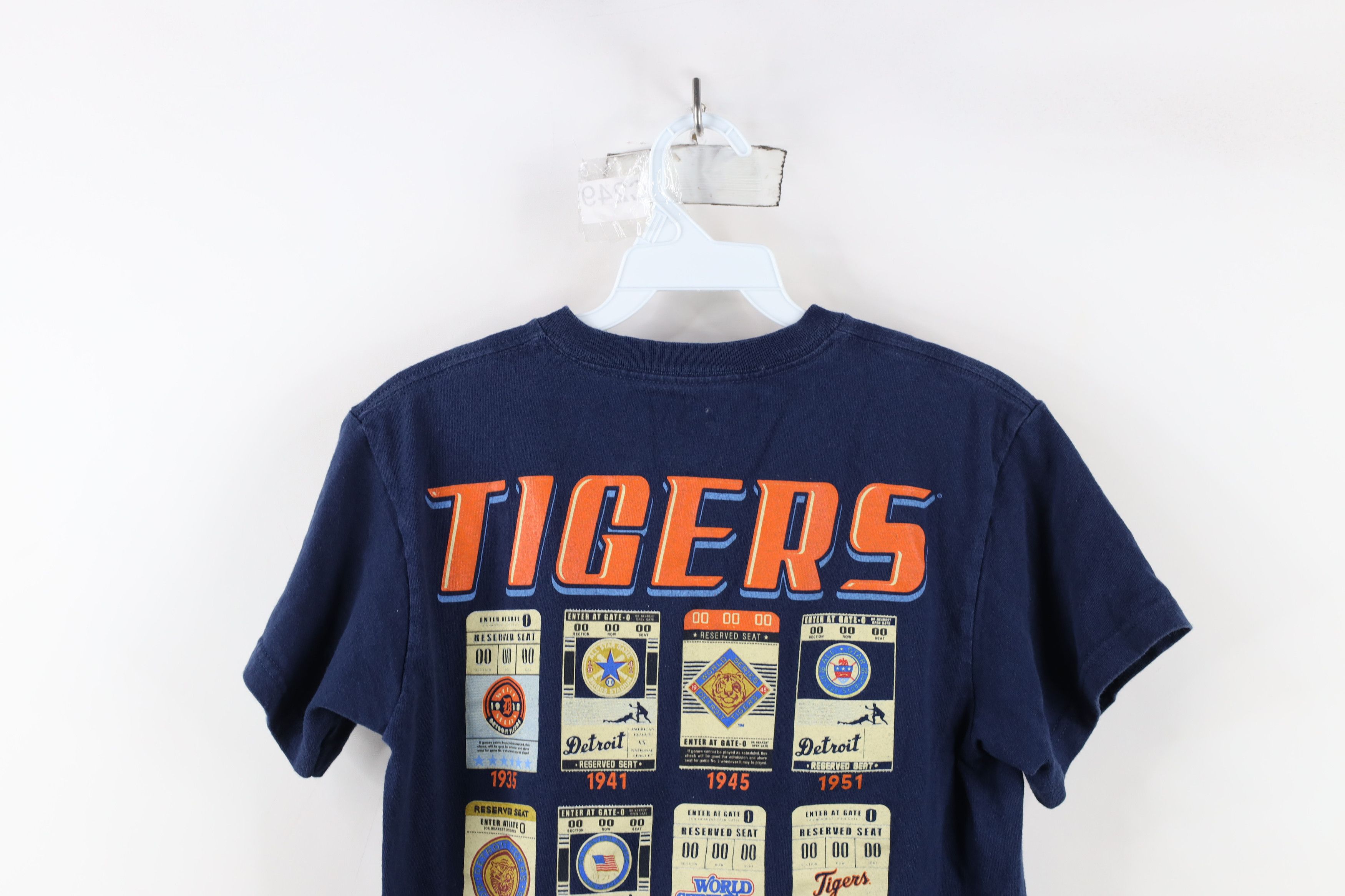 Majestic × Vintage Retro Majestic Spell Detroit Tigers Baseball T-Shirt Blue Size US XS / EU 42 / 0 - 13 Thumbnail