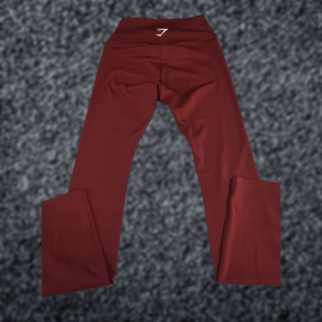 Gymshark GYMSHARK Womens Leggings Maroon XXS Compression Stretch Athletic Skinny Pull On Activewear 2XS Leggings Shark Pattern Size 24" / US 00 / IT 34 - 1 Thumbnail