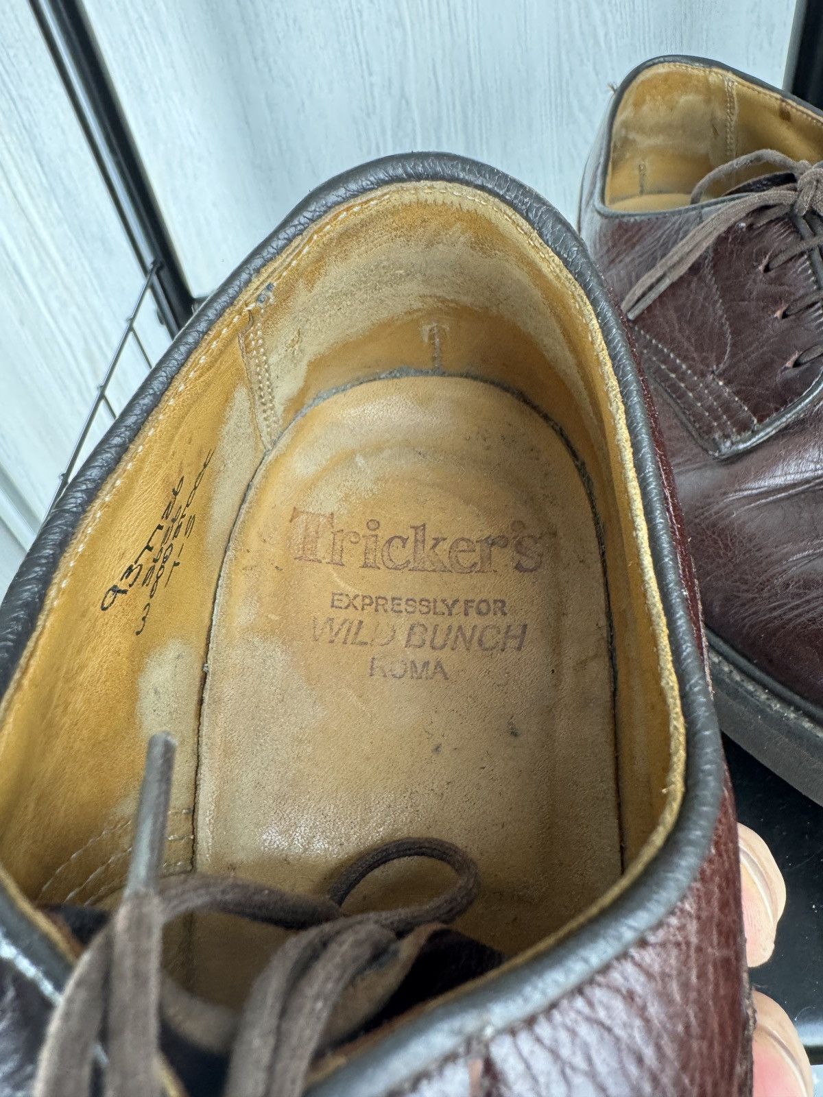 Tricker's Tricker’s Burgundy Brown Woodstock Derby Kudu Leather Shoes Size US 8 / EU 41 - 14 Thumbnail