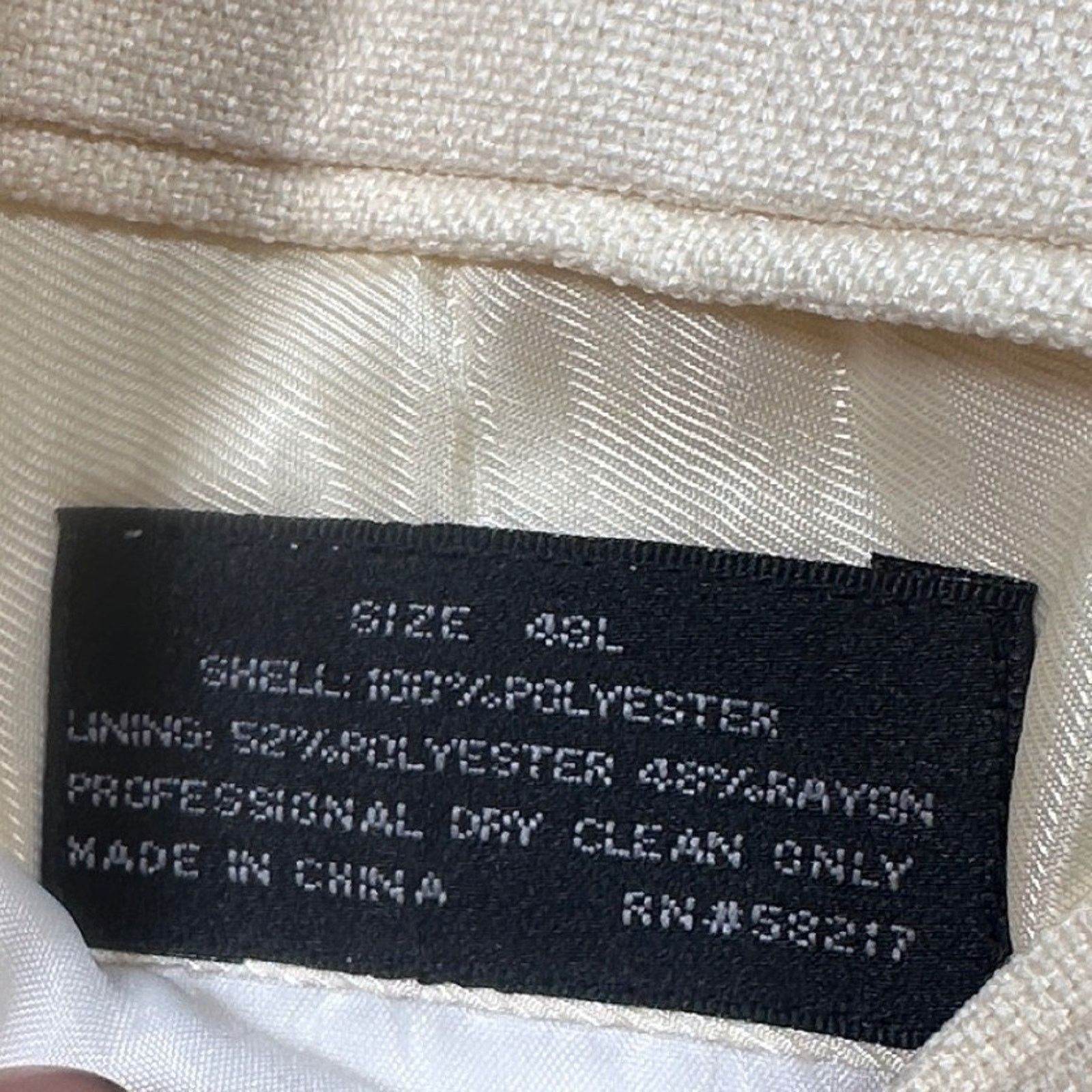 Other Midtown Man Suit Mens 48L Cream Beige 3-Button Blazer Size 48L - 8 Thumbnail