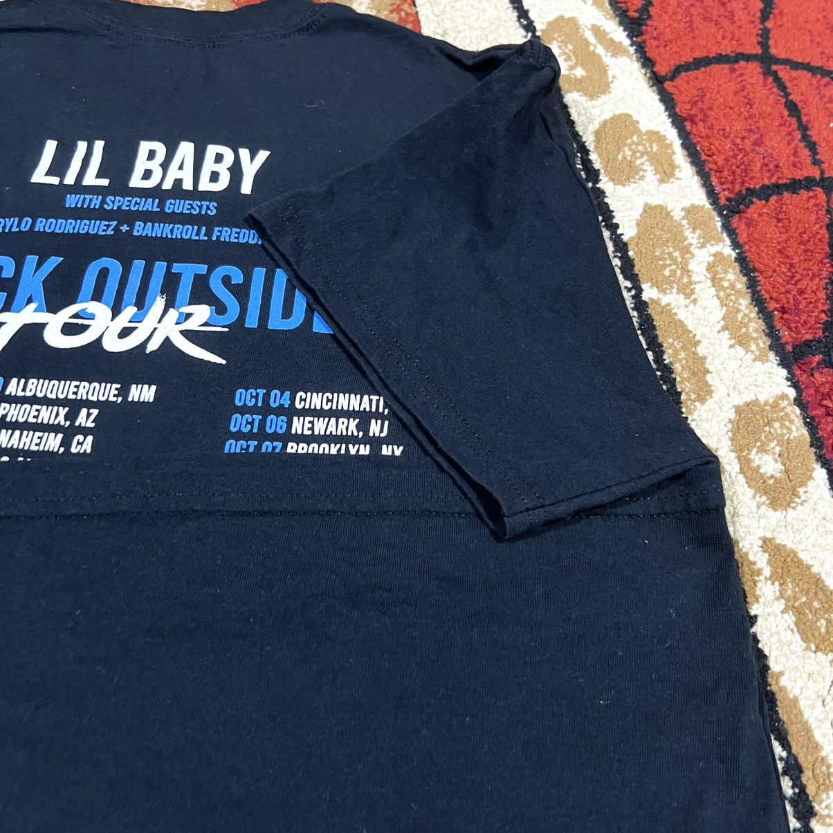 Rap Tees Lil Baby Back Outside Tour Rappers T Shirt Size US M / EU 48-50 / 2 - 5 Thumbnail