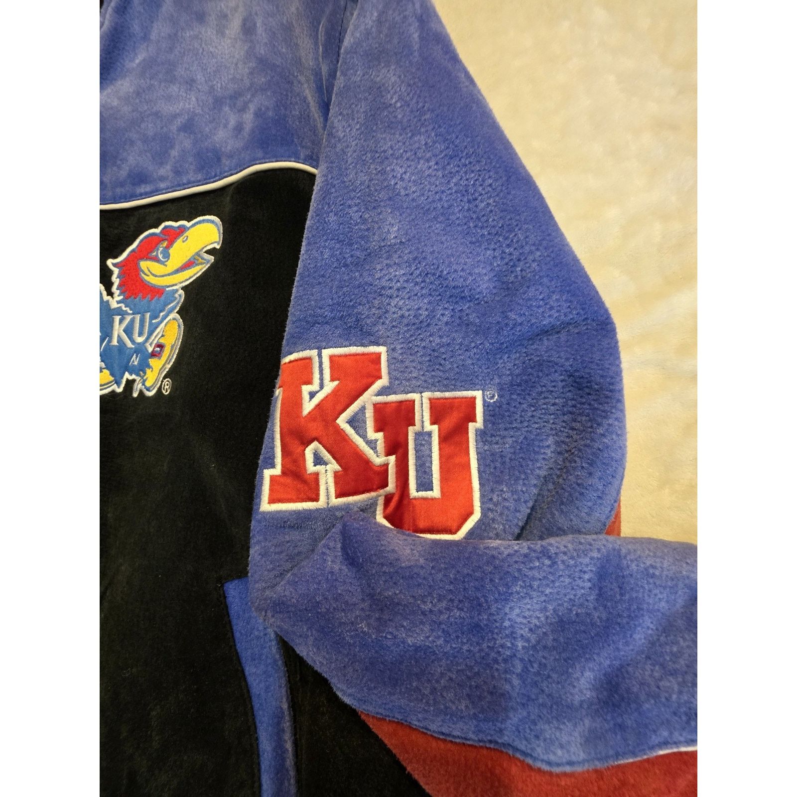 G-III Kansas Jayhawks G-III brand Men's Blk Suede Size Xl Varsity Size US XL / EU 56 / 4 - 4 Thumbnail