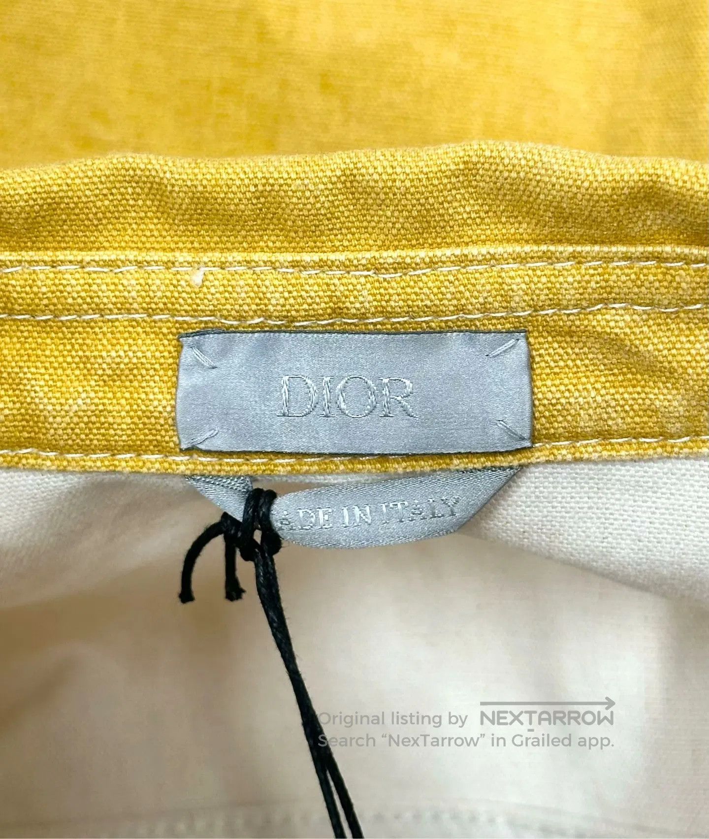 Dior Dior Yellow Embroidered Logo Denim Shirt| Size M / US 6-8 / IT 42-44 - 3 Thumbnail