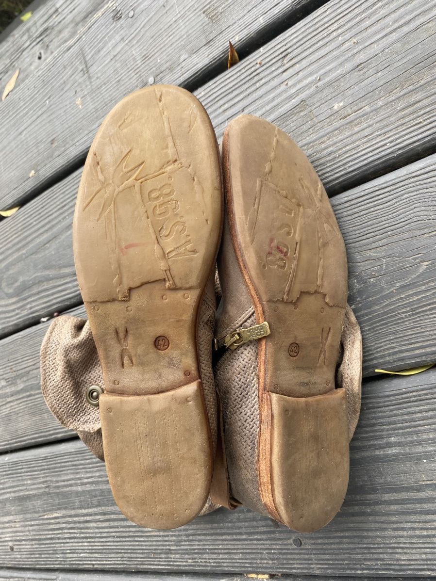 A.S.98 INSANE DISTRESSED ZIP/SNAP/STRAP BOHO 42 size AS98 BOOTS Size US 9 / EU 42 - 11 Thumbnail