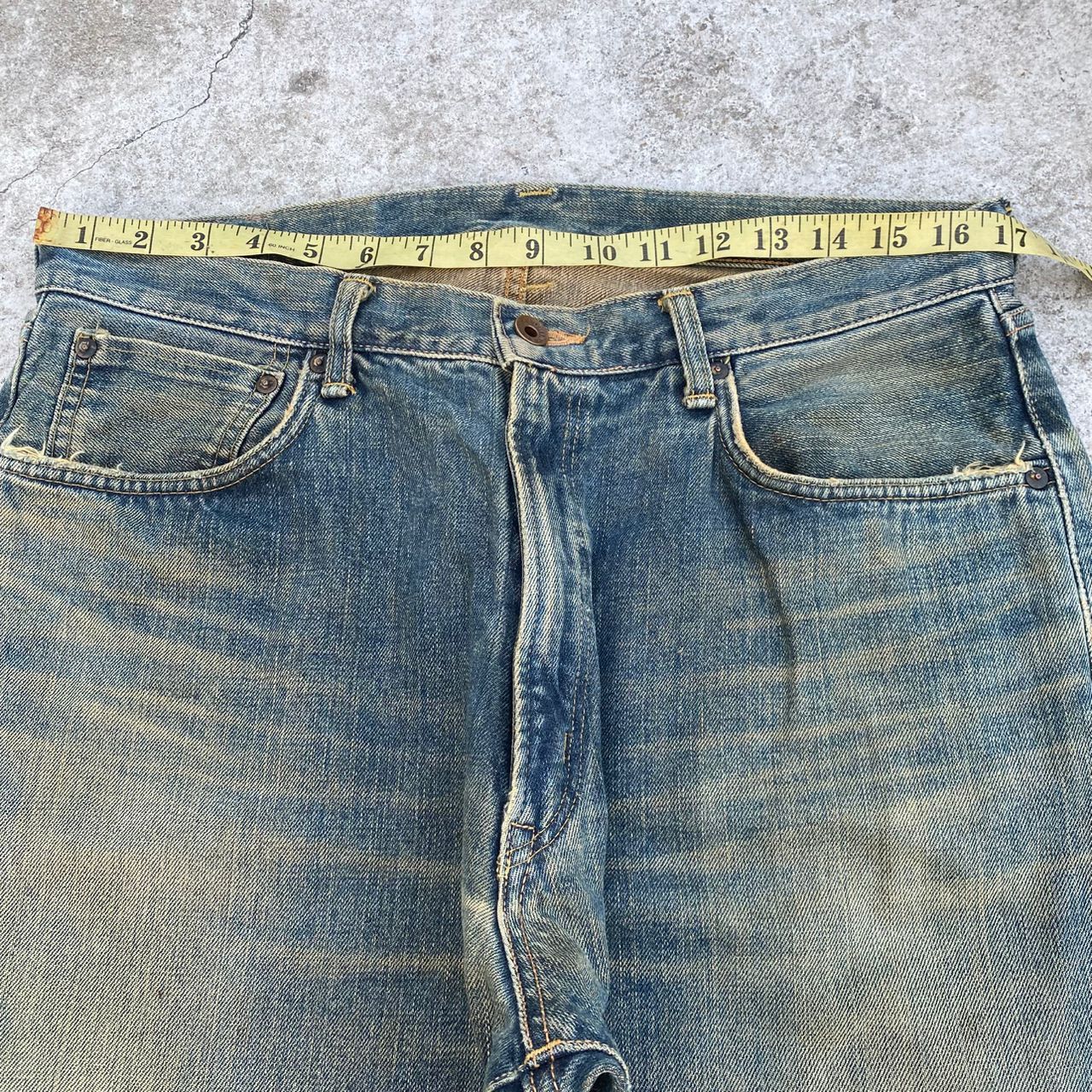 Edwin Vintage Edwin 505 Selvegde Redline Distressed Denim Size US 34 / EU 50 - 3 Thumbnail