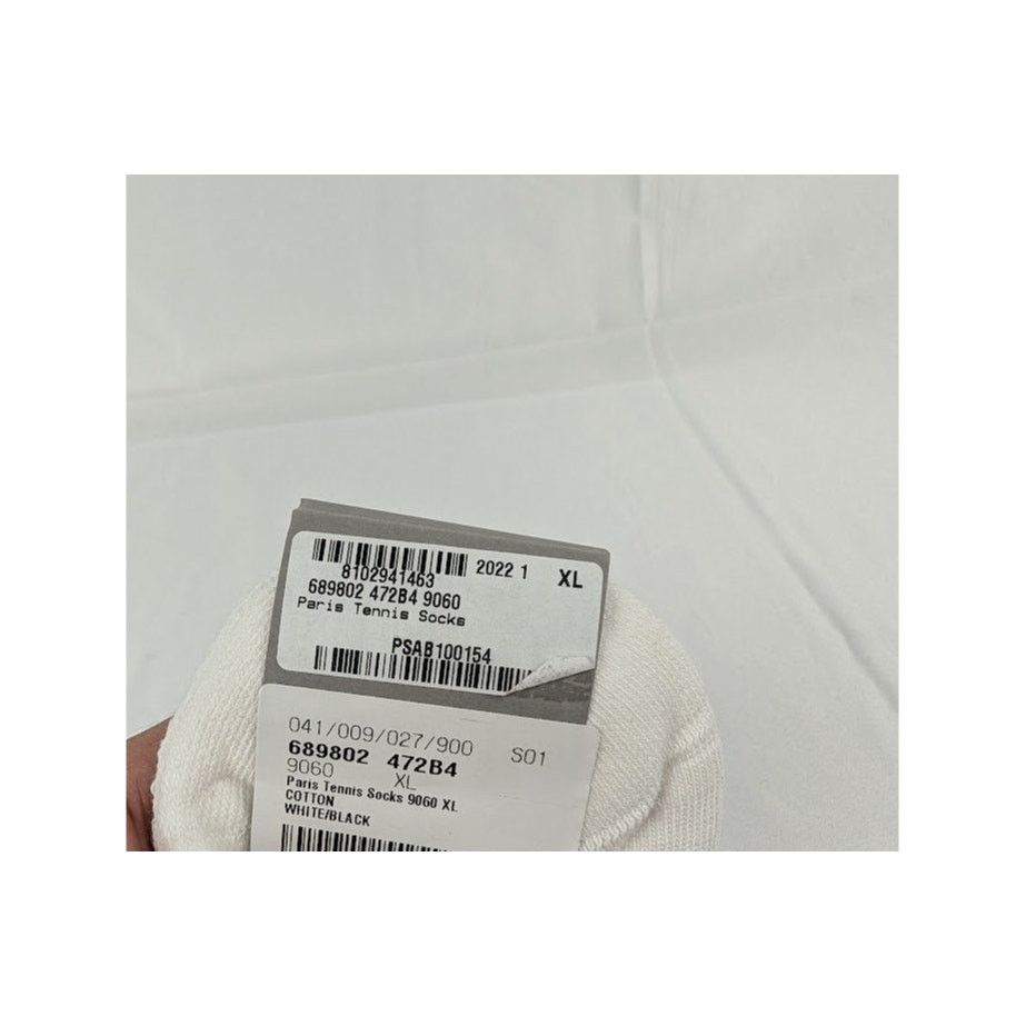 Balenciaga o1rshd1 Size: XL / Paris Tennis Socks in White / Black Size ONE SIZE - 7 Thumbnail