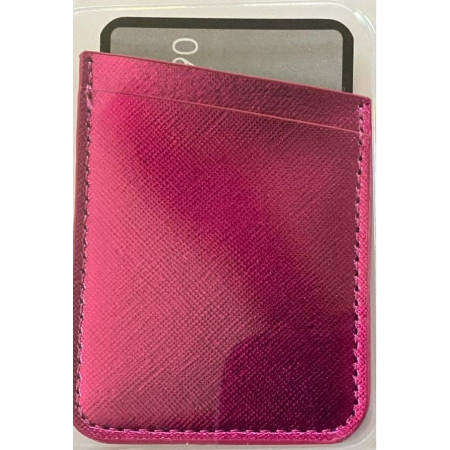 Other Shiny Pink Stick On Card Holder For Smartphones By Charming Size ONE SIZE - 2 Thumbnail