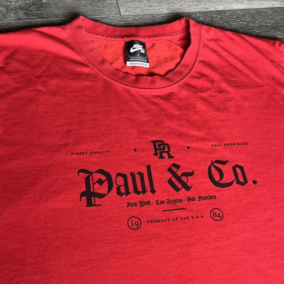 Nike × Vintage Vintage 2000s Nike SB Paul Rodriguez & Co Skate Logo T Shirt Size US L / EU 52-54 / 3 - 2 Thumbnail