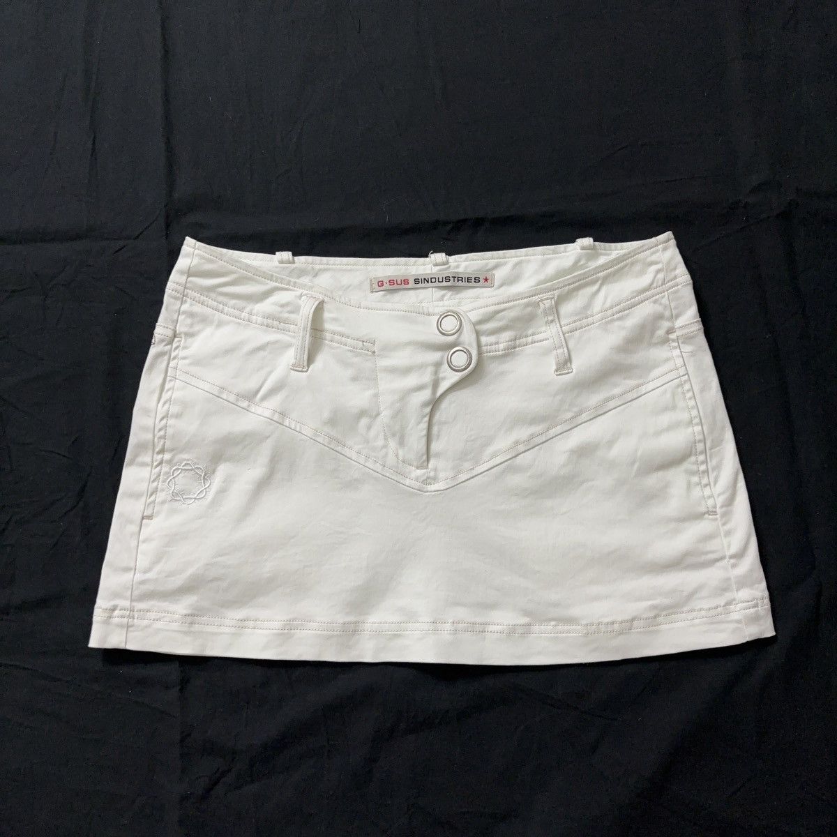 GSUS Sindustries × Vintage GSUS SINDUSTRIES Y2K MINI SKIRT 2000s Size 29" - 3 Thumbnail