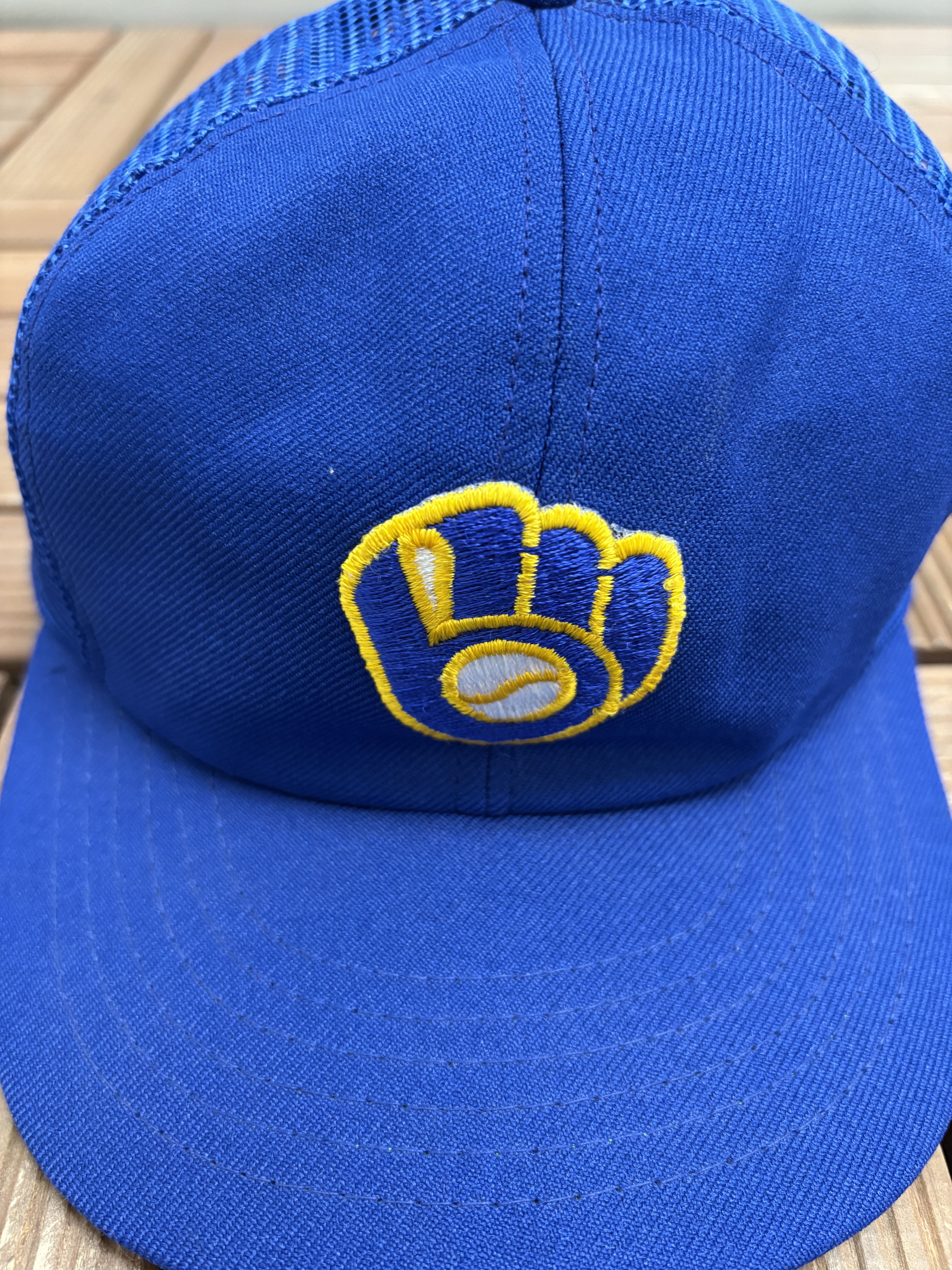 Vintage Milwaukee Brewers Trucker Vintage Snap Back Blue Hat Size ONE SIZE - 3 Thumbnail