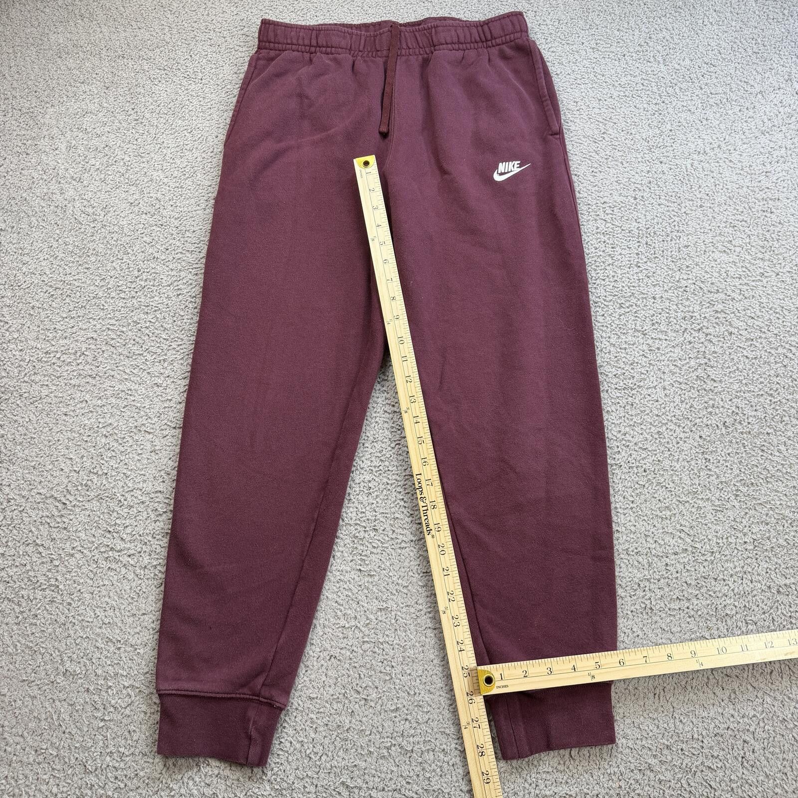 Nike Nike Club Fleece Jogger Sweatpants Burgundy Maroon Mens M Size US 32 / EU 48 - 3 Thumbnail