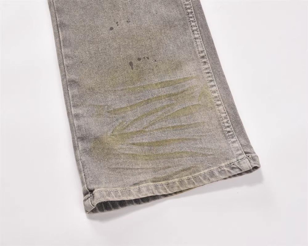 Japanese Brand Men's punk ink-splashed distressed washed jeans Size US 32 / EU 48 - 4 Thumbnail