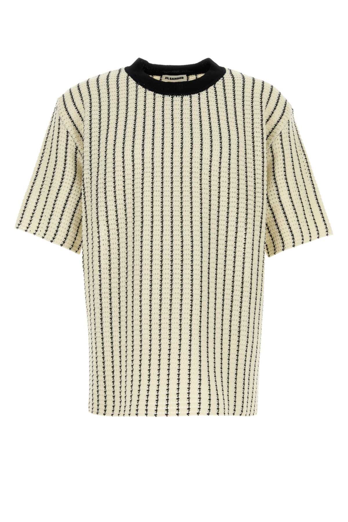 Jil Sander Embroidered Crochet T-Shirt Size US L / EU 52-54 / 3 - 1 Thumbnail