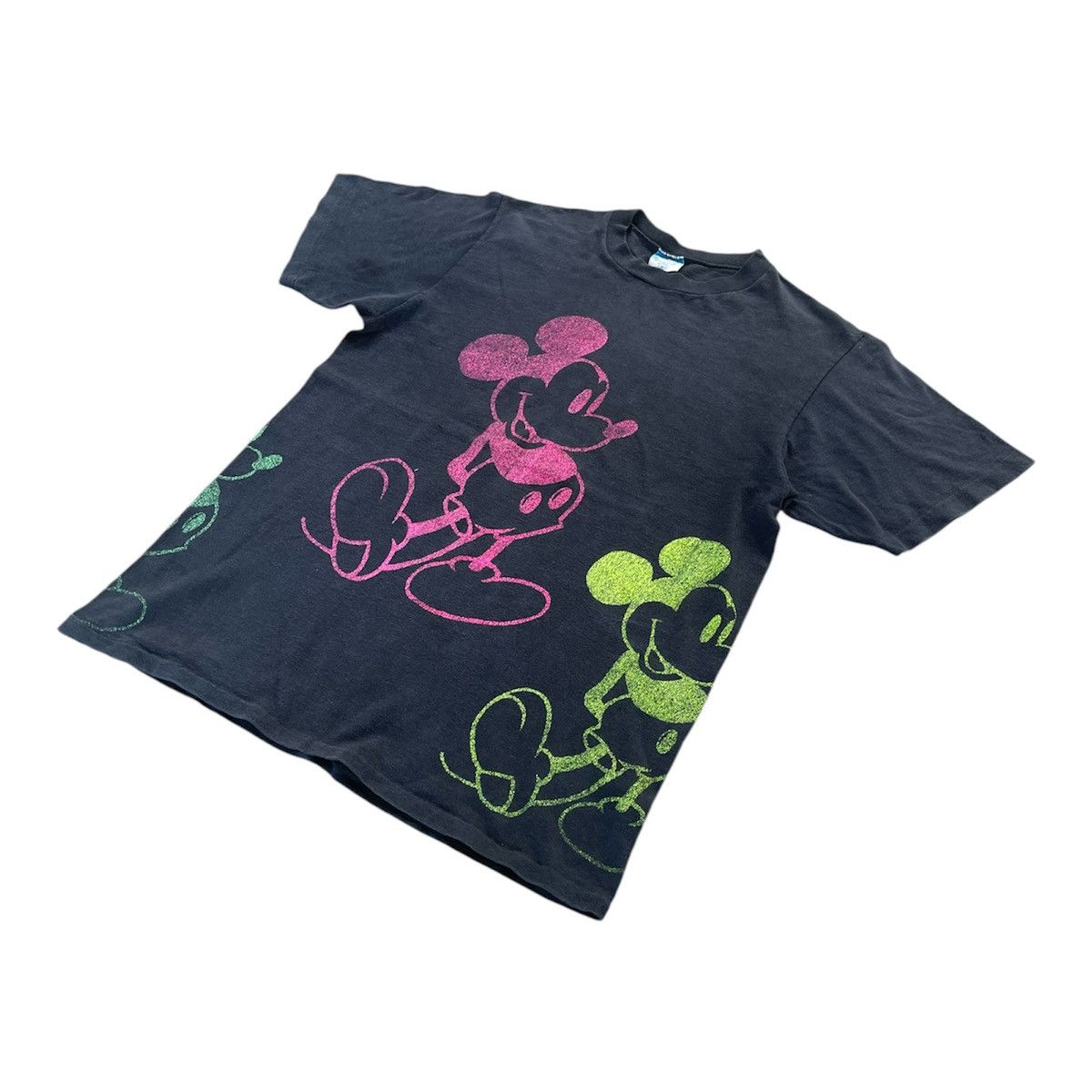 Mickey Mouse × Vintage 1980s Neon Mickey Mouse Multi Print T-Shirts Size US M / EU 48-50 / 2 - 4 Thumbnail