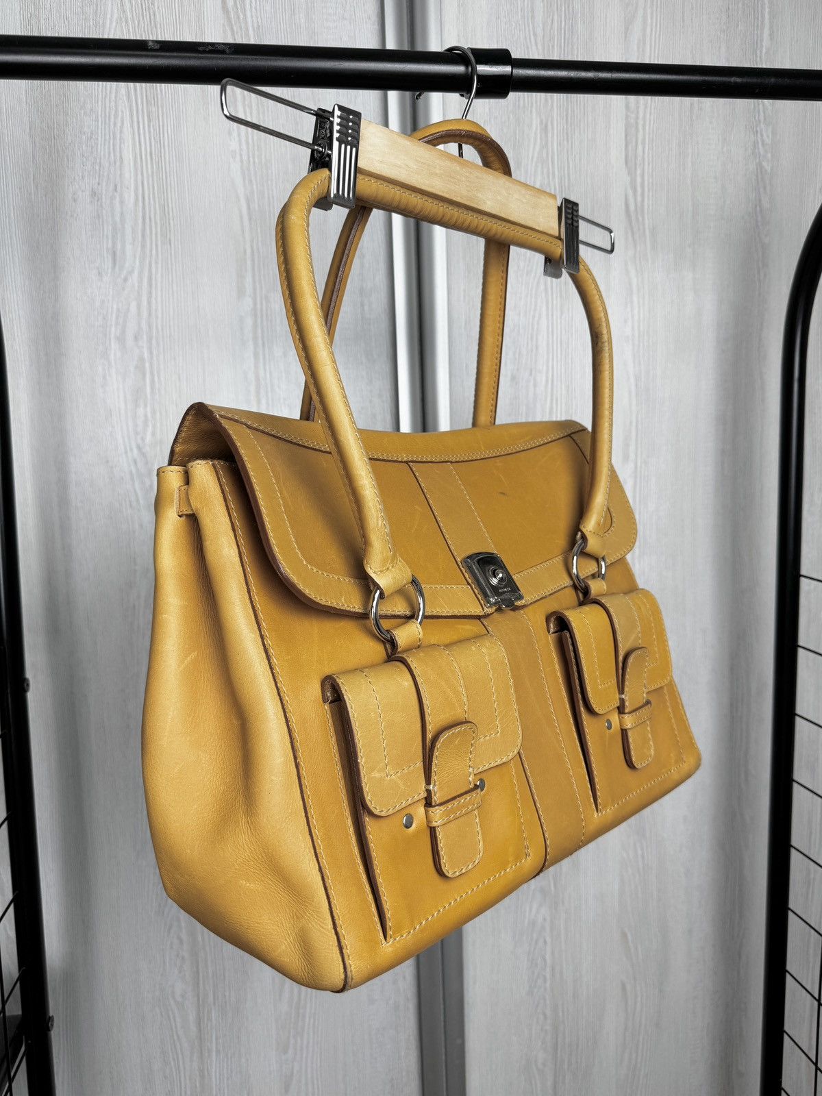 Bogner Bogner Beige Brown Genuine Leather Satchel Shoulder bag Size ONE SIZE - 4 Thumbnail