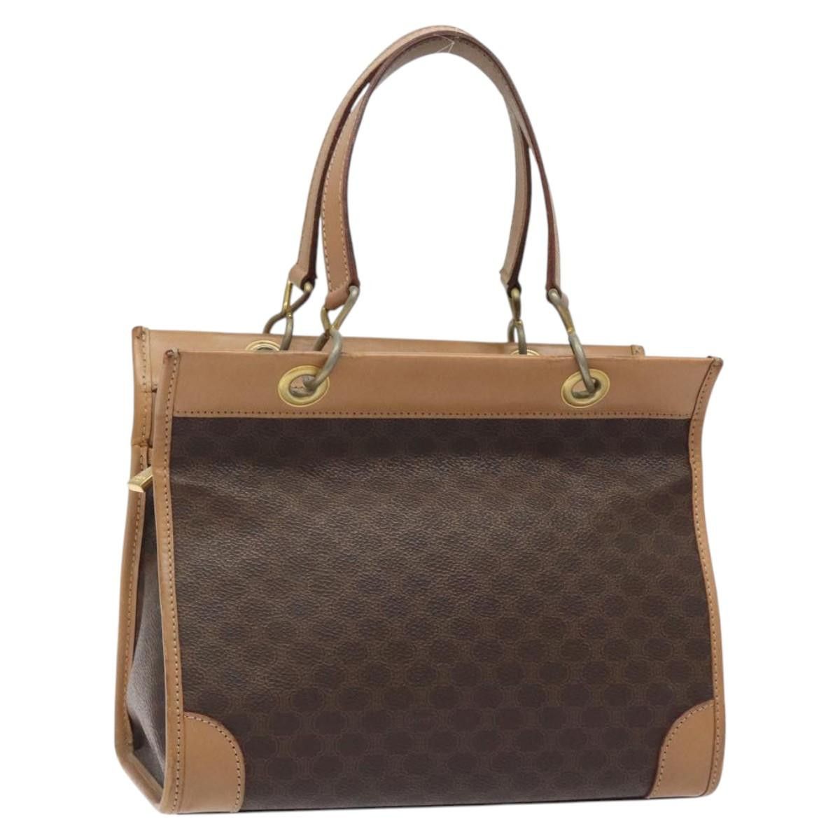 Celine CELINE Macadam Canvas Hand Bag Pvc Leather Brown Gold Size ONE SIZE - 1 Thumbnail