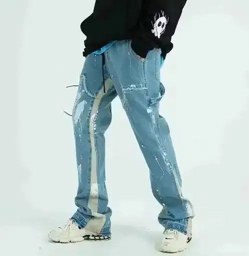 VIBE Reconstructed Splatter Denim Pants Size US 32 / EU 48 - 1 Thumbnail