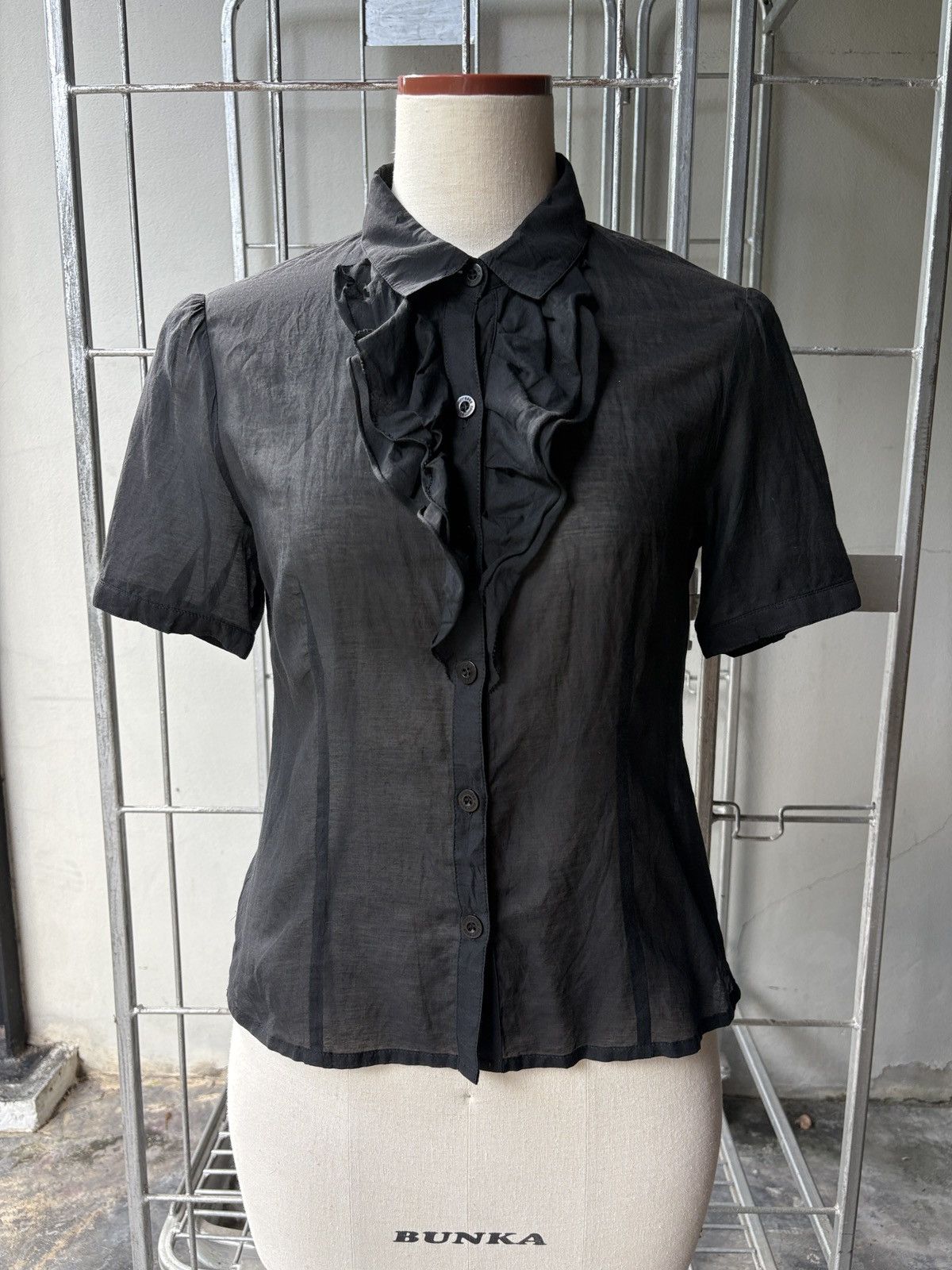 Courreges Courreges ruffle black shirt Size M / US 6-8 / IT 42-44 - 11 Thumbnail