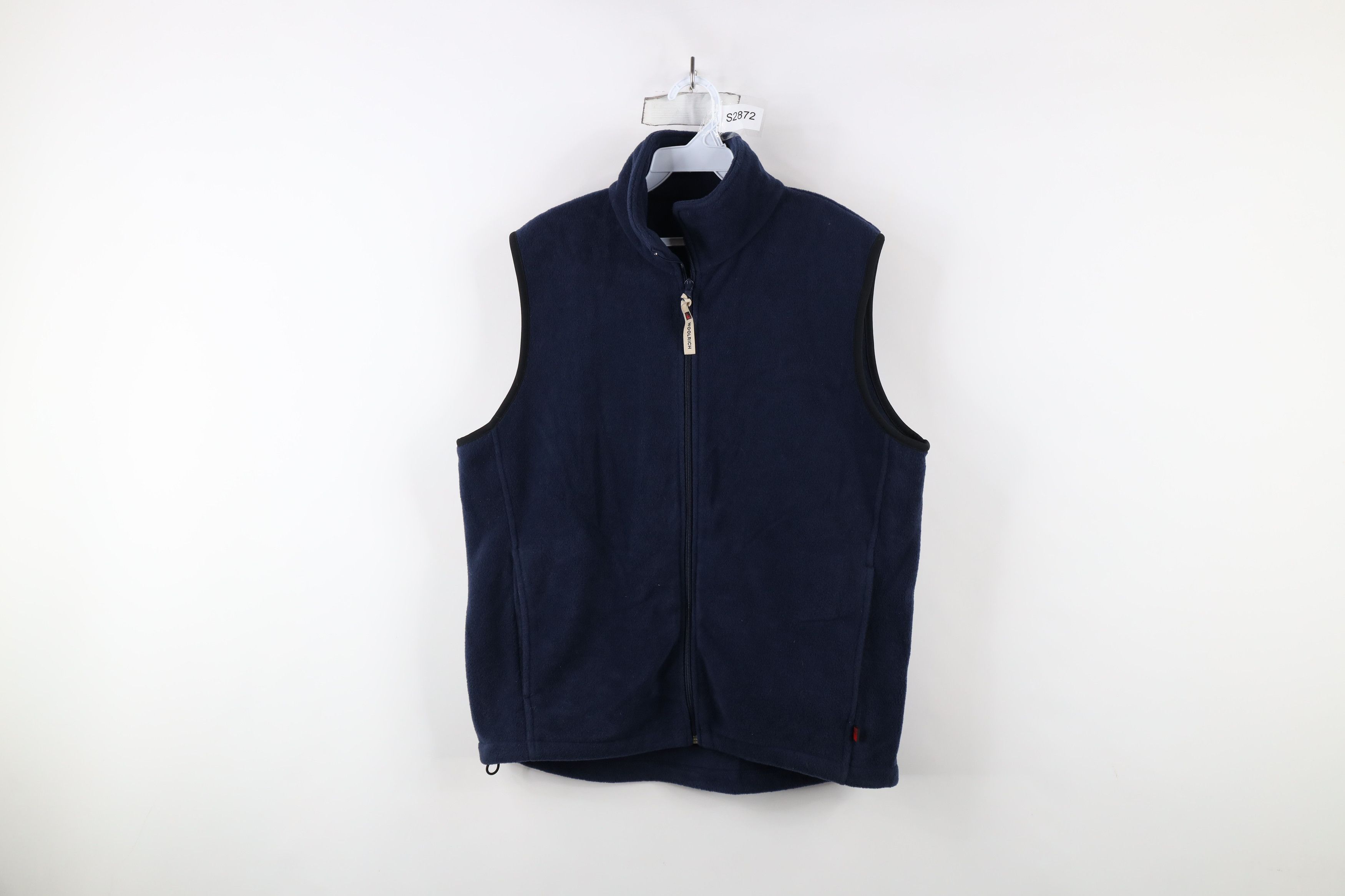 Vintage × Woolrich Woolen Mills Vintage Woolrich Spell Out Full Zip Fleece Vest Jacket Blue Size US M / EU 48-50 / 2 - 1 Thumbnail