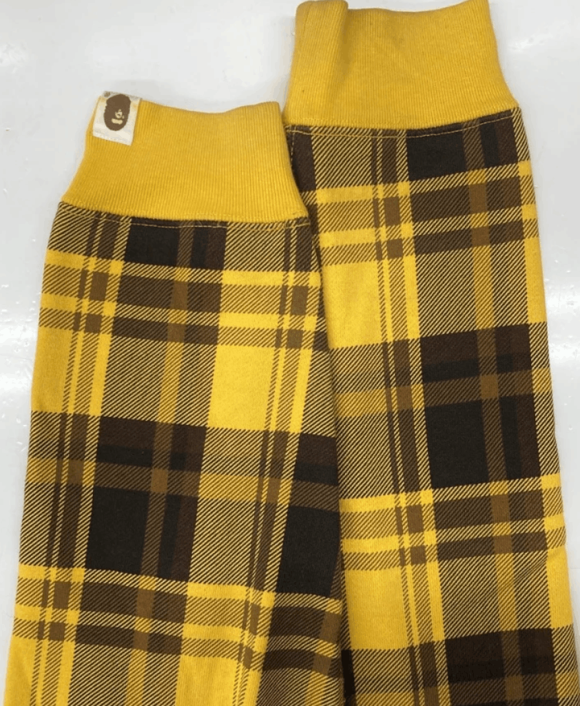 Bape Y2K Bape Yellow Black Plaid Zip Hoodie M Size US M / EU 48-50 / 2 - 7 Thumbnail