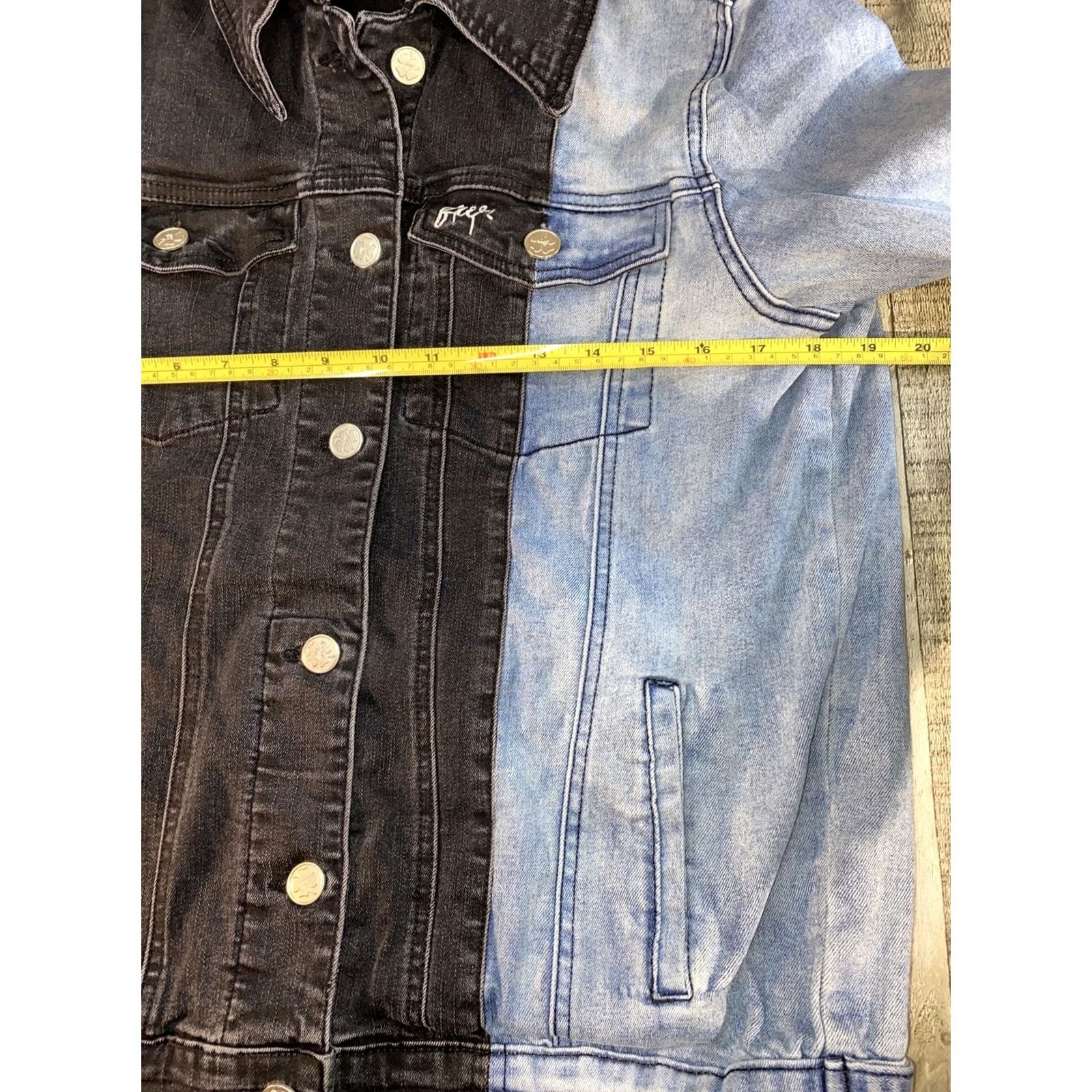 Vintage FILTHY WEALTH CLOTHING Women ORIGINAL SPLIT Denim Jacket XS Black Basic Jacket Denim Jacket Jacket Women XS Black Size XS / US 0-2 / IT 36-38 - 4 Thumbnail