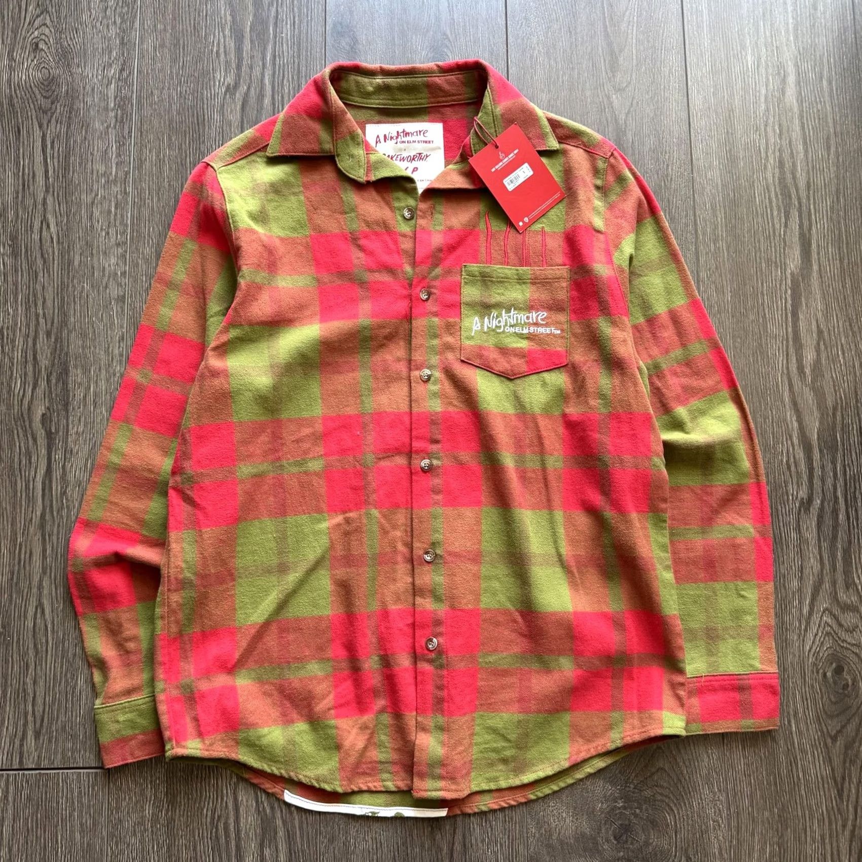 Vintage Cakeworthy Shirt Mens Small Red Plaid A Nightmare on Elm Street Freddy Flannel Jacket? Size US S / EU 44-46 / 1 - 3 Thumbnail