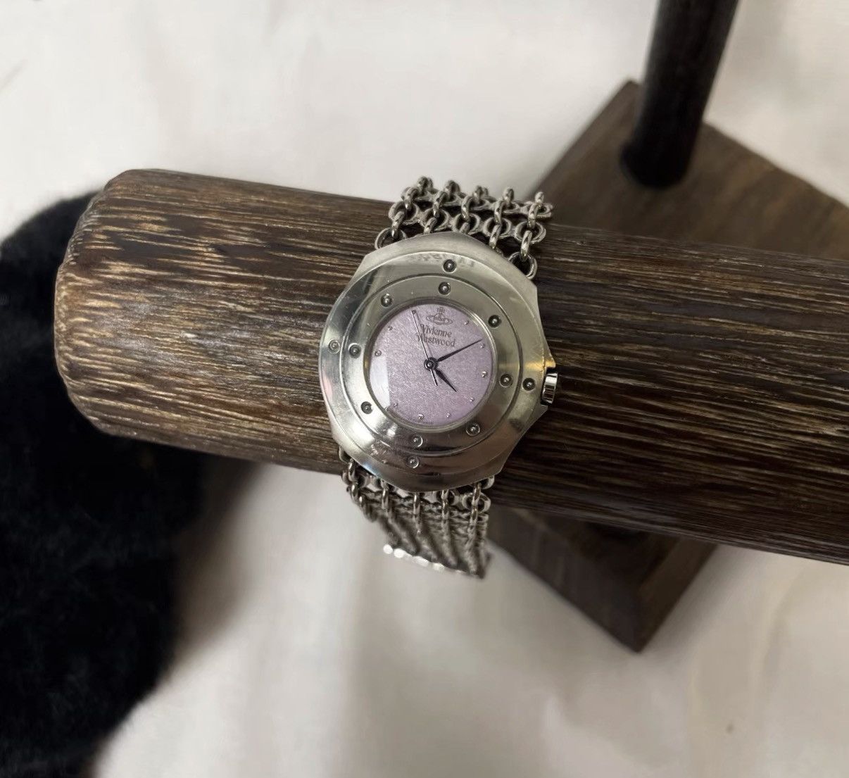 Vivienne Westwood Vivienne Westwood Chain Link Mother-of-Pearl Watch J29 Size ONE SIZE - 1 Thumbnail