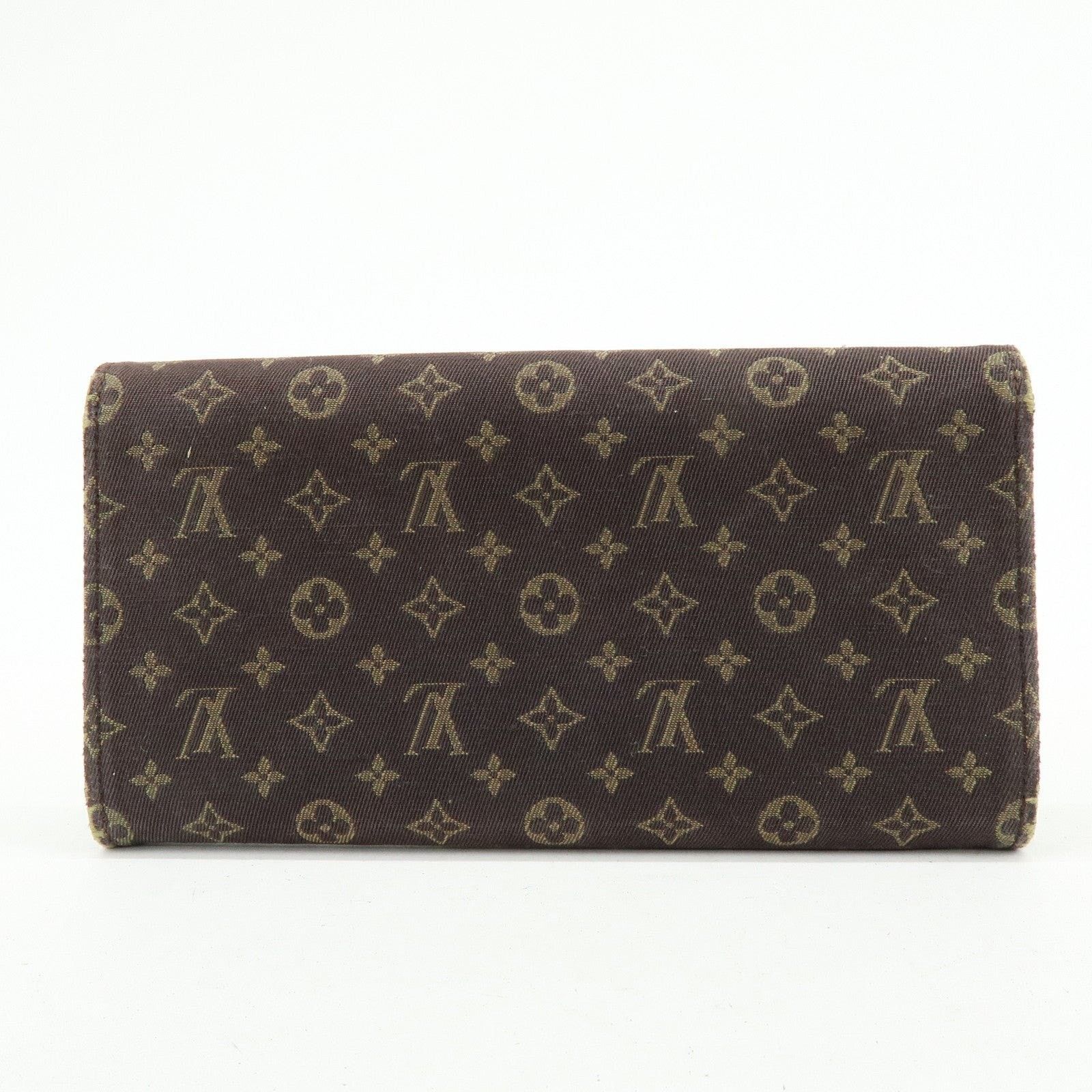 Louis Vuitton Louis Vuitton Monogram Mini Lin Canvas Long Wallet Brown Size ONE SIZE - 2 Thumbnail