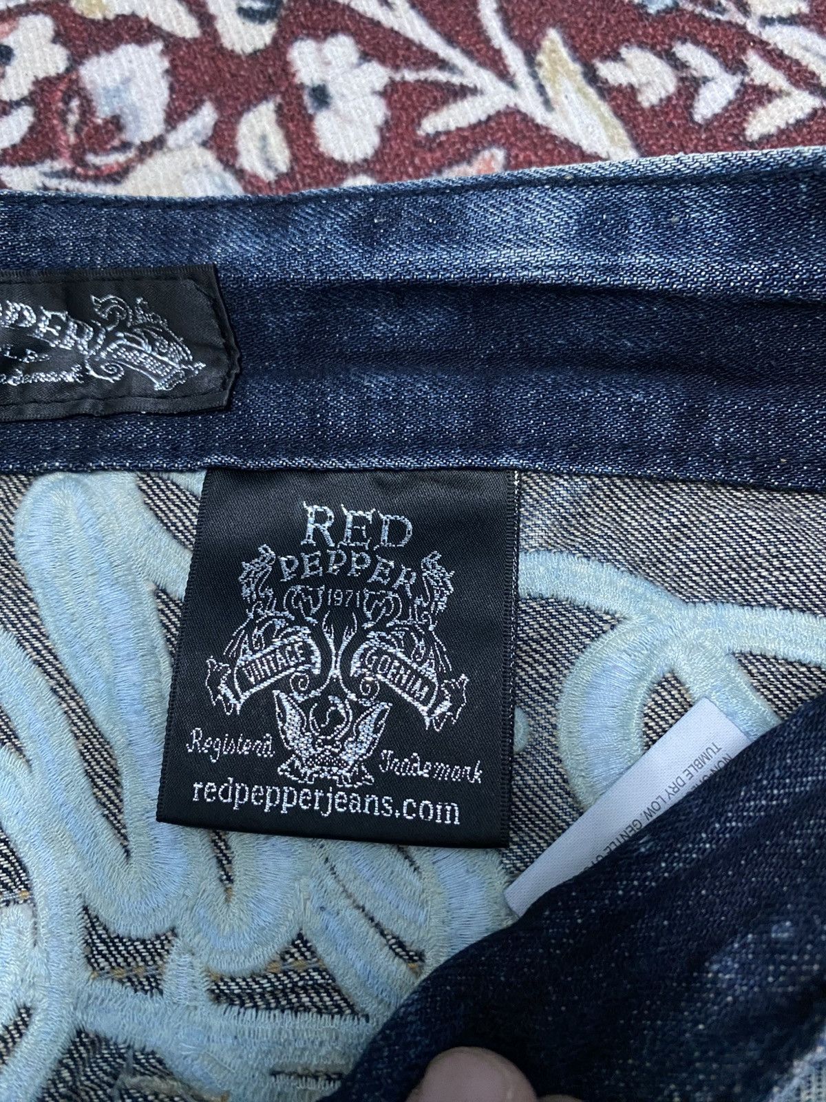Japanese Brand Red peppers skulls x designer flare jeans Size US 32 / EU 48 - 20 Thumbnail