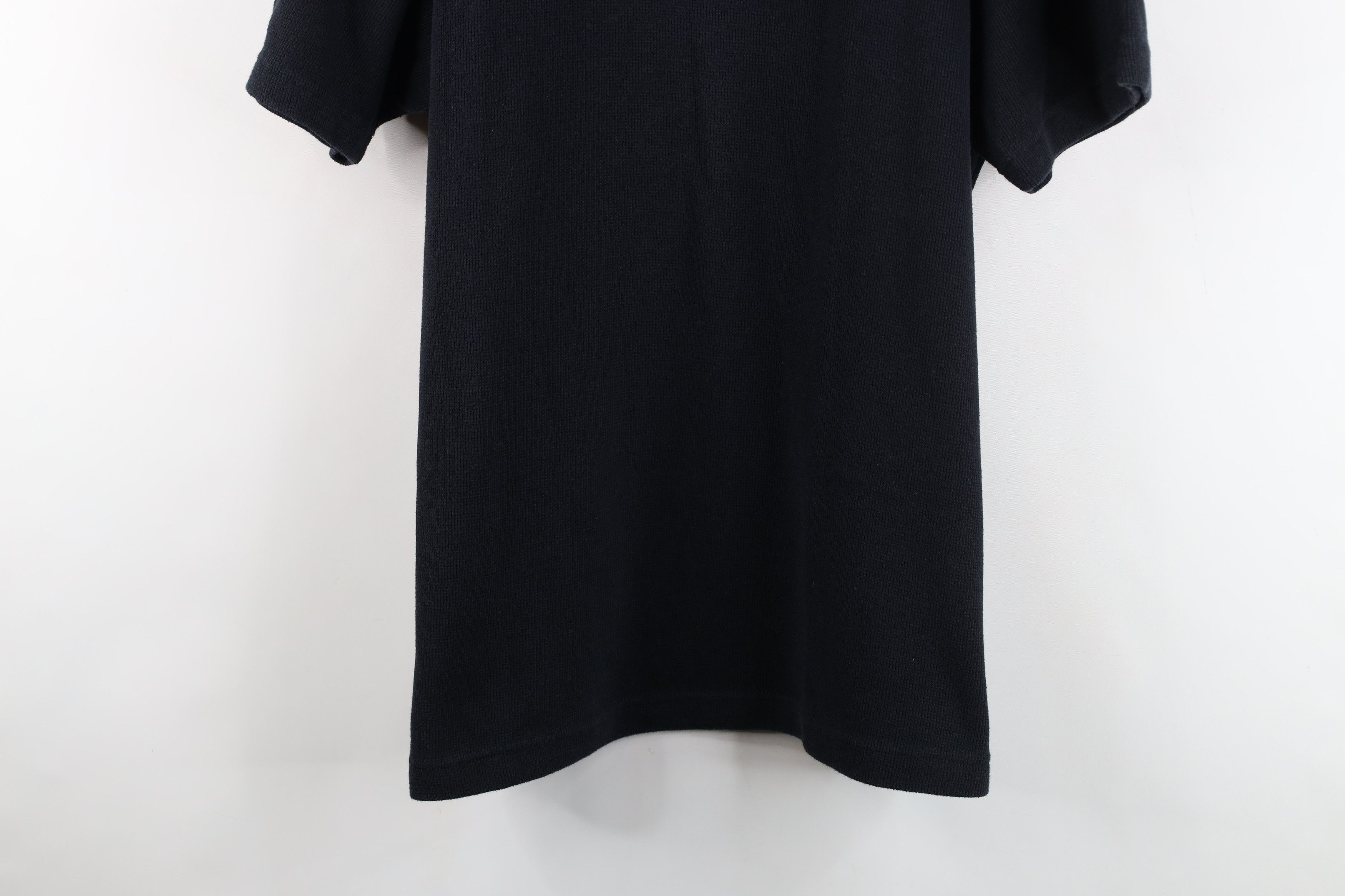 Vintage Vintage 90s Louise Canada Thermal Waffle Knit T-Shirt Black Size US XL / EU 56 / 4 - 3 Thumbnail