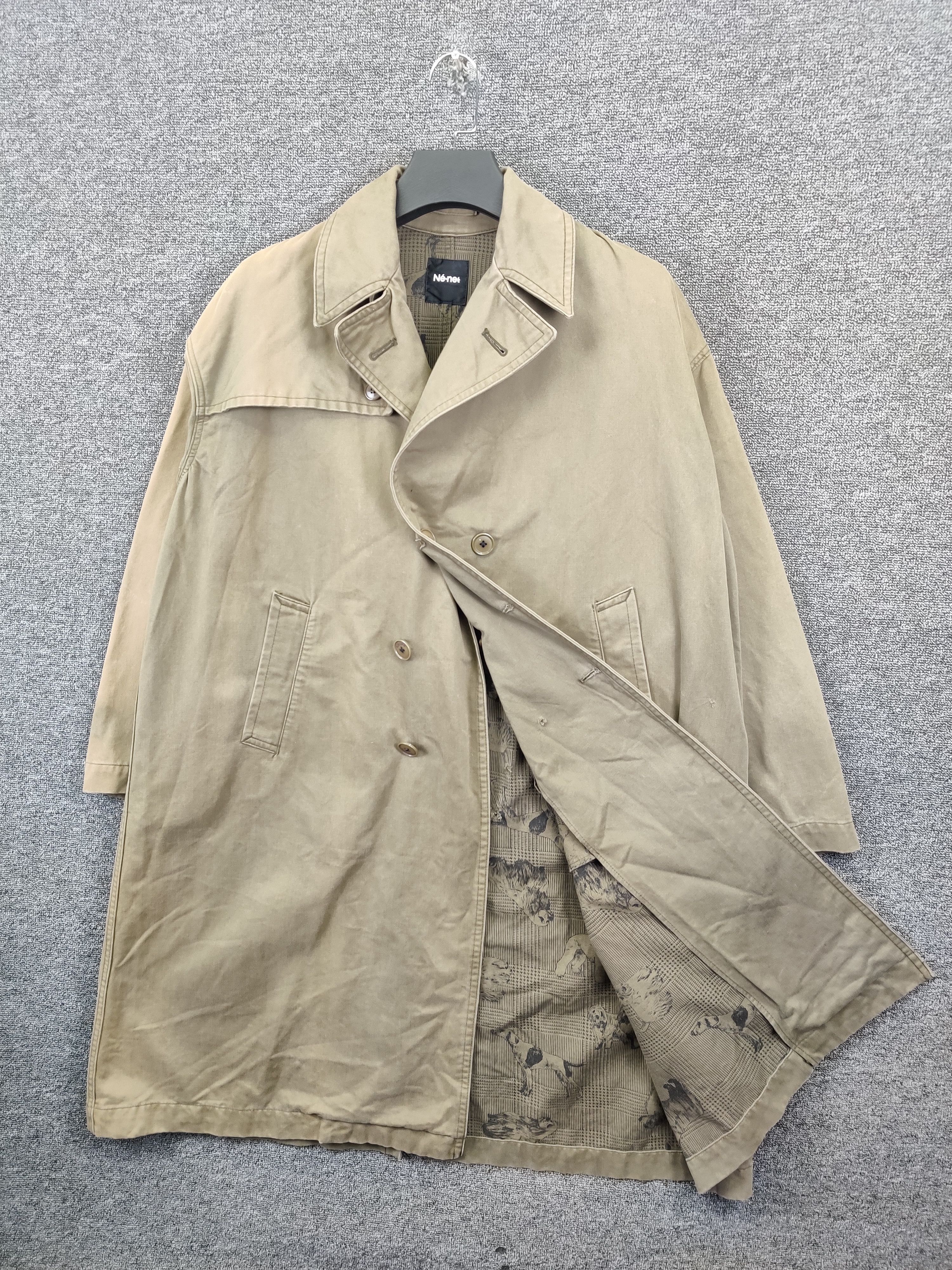 Ne-Net Vintage Ne-Net Double Breasted Sun Faded Trench Coat Size US XL / EU 56 / 4 - 4 Thumbnail