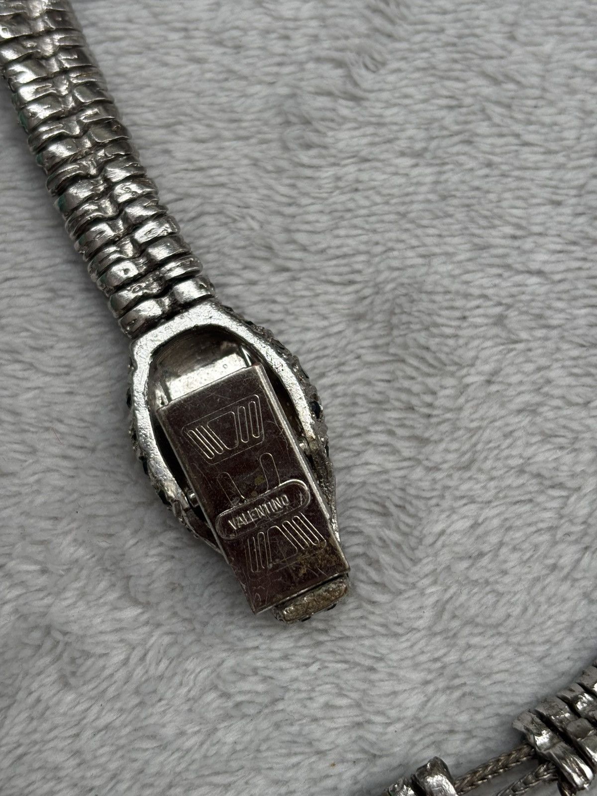 Valentino Valentino Snake Swarovski Crystal Silver Necklace Belt Size ONE SIZE - 17 Thumbnail