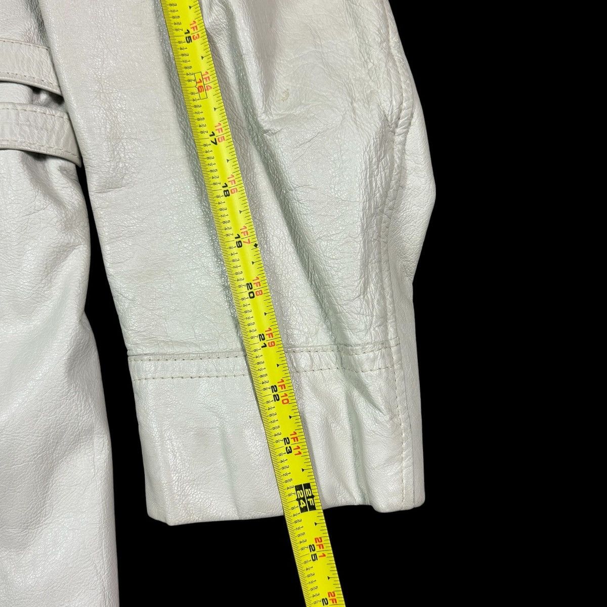 Vintage Vintage GraIs White Trench Coat Leather Jacket Men's 44 Size US L / EU 52-54 / 3 - 16 Thumbnail