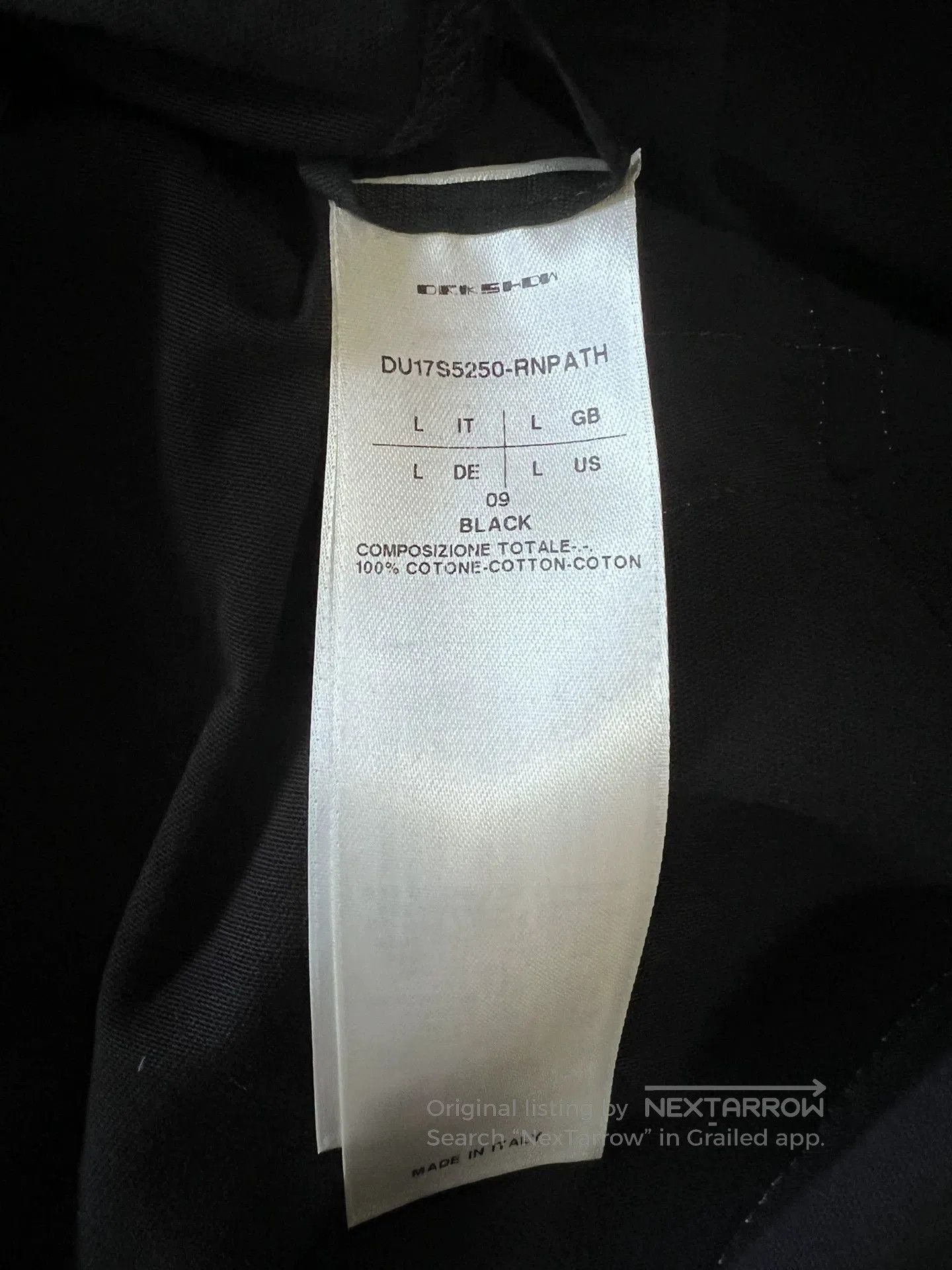 Rick Owens Rick Owens Black Short Sleeve T. Size US L / EU 52-54 / 3 - 4 Thumbnail