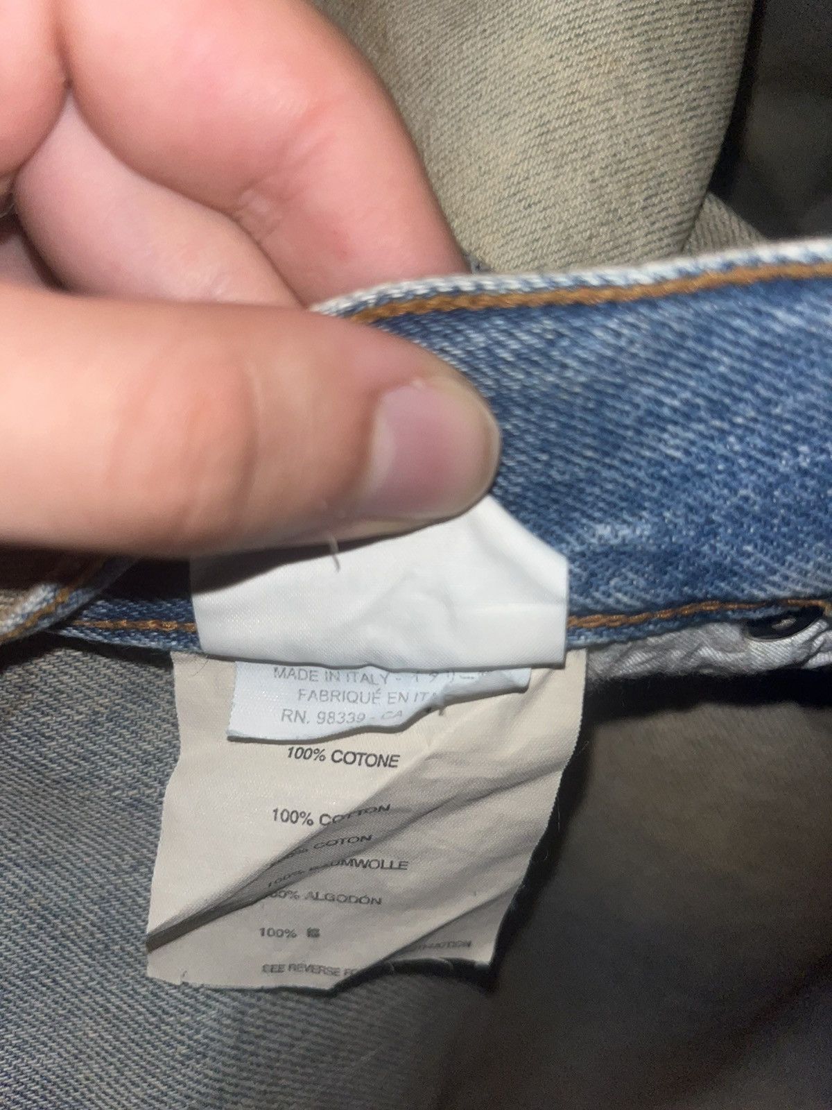 Prada Prada 2005 Mainline Vintage Overdyed Work Denim Jeans Rare Size US 34 / EU 50 - 10 Thumbnail